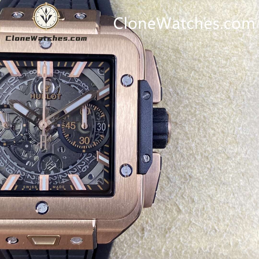 Hublot Super Clone Watches 1:1 Square Bang Unico King Gold Ceramic 42MM 821.OM.0180.RX
