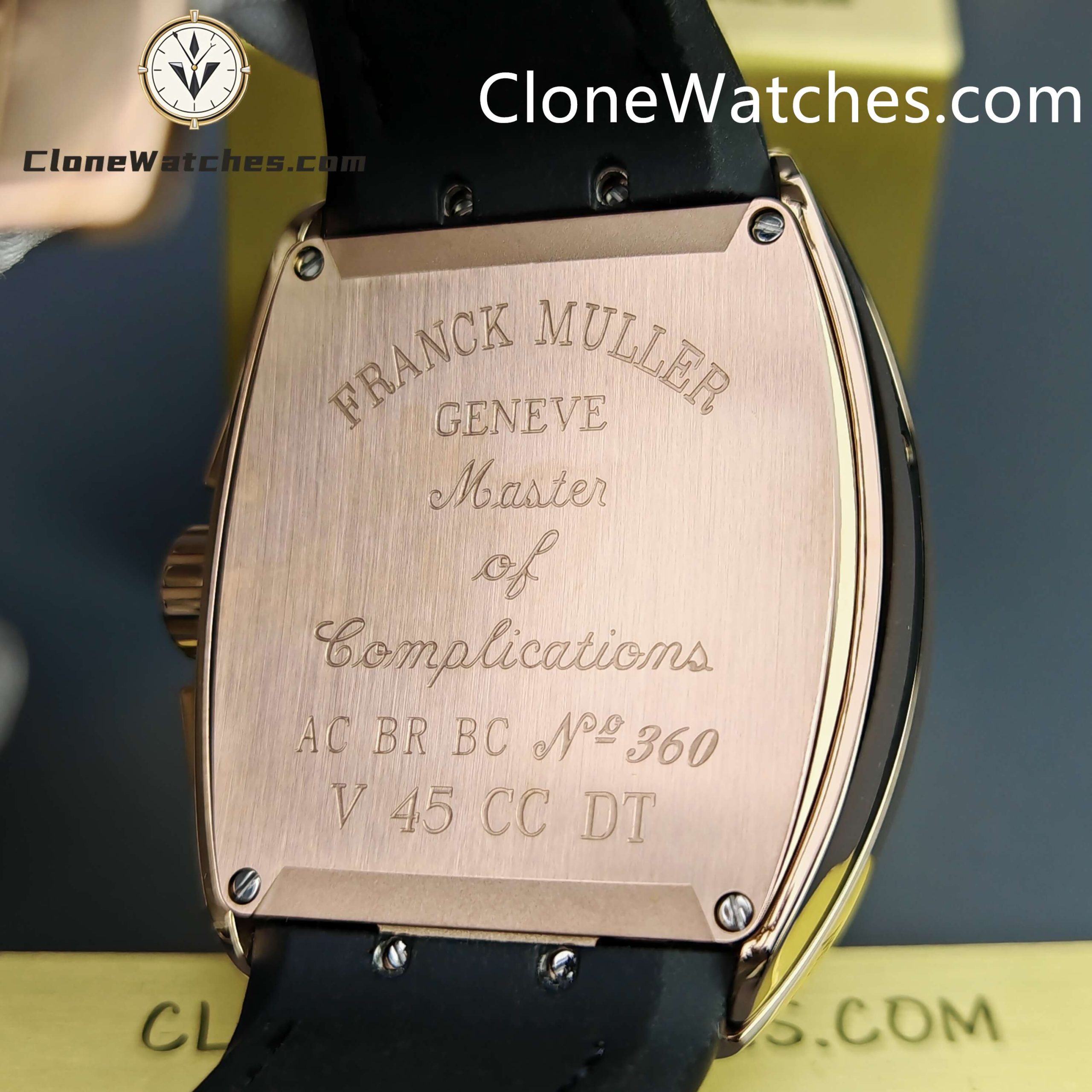 Franck Muller Super Clone Watches 1:1 Vanguard 45CCGLDBRNLD1 44MM