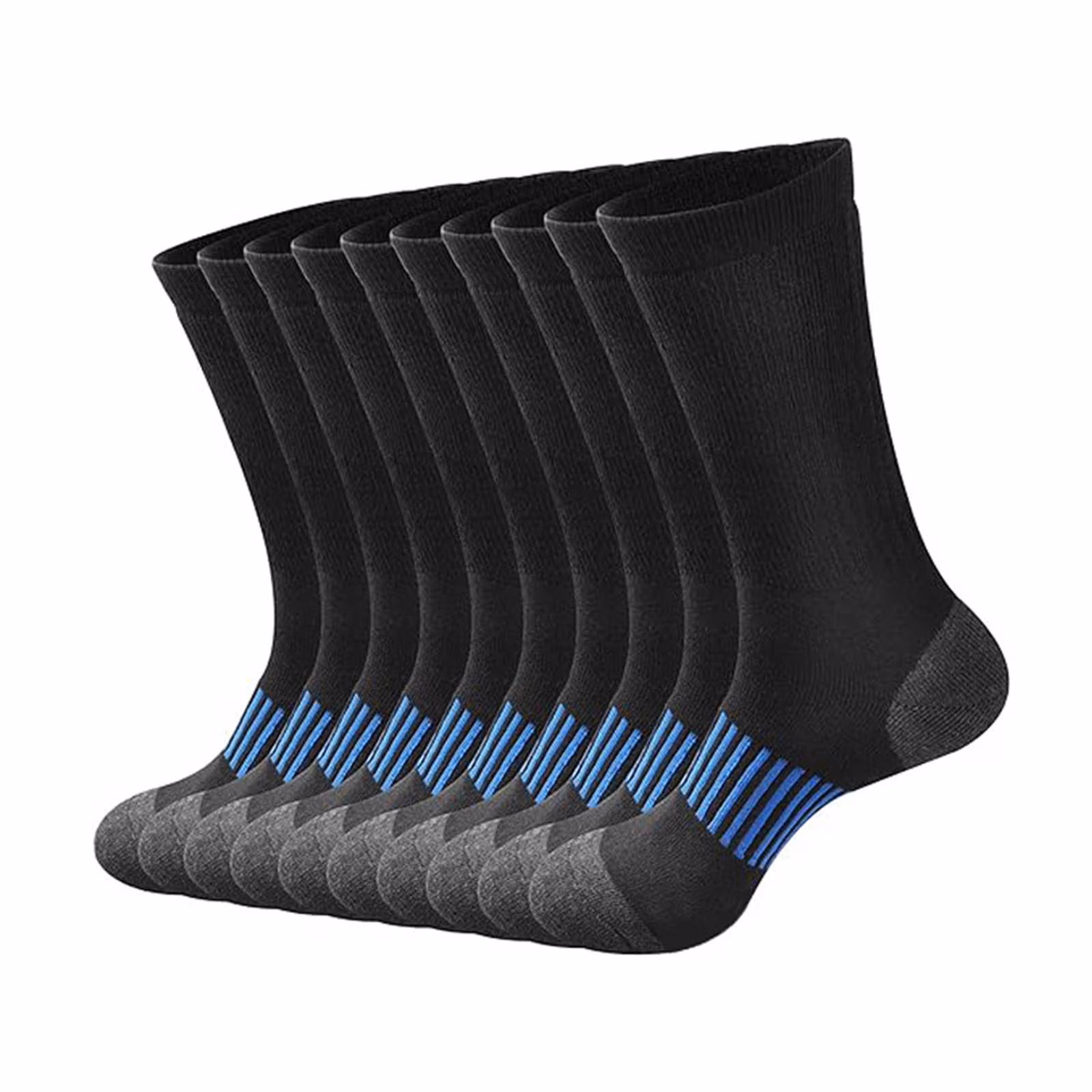 asjyhkr Mens Crew Socks Cotton Running Hiking Basketball Football Athletic Mid Calf Socks