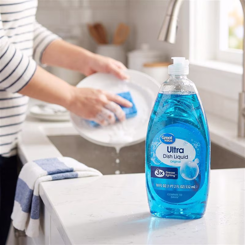 Great Value Ultra Original Dish Liquid, 18 fl oz