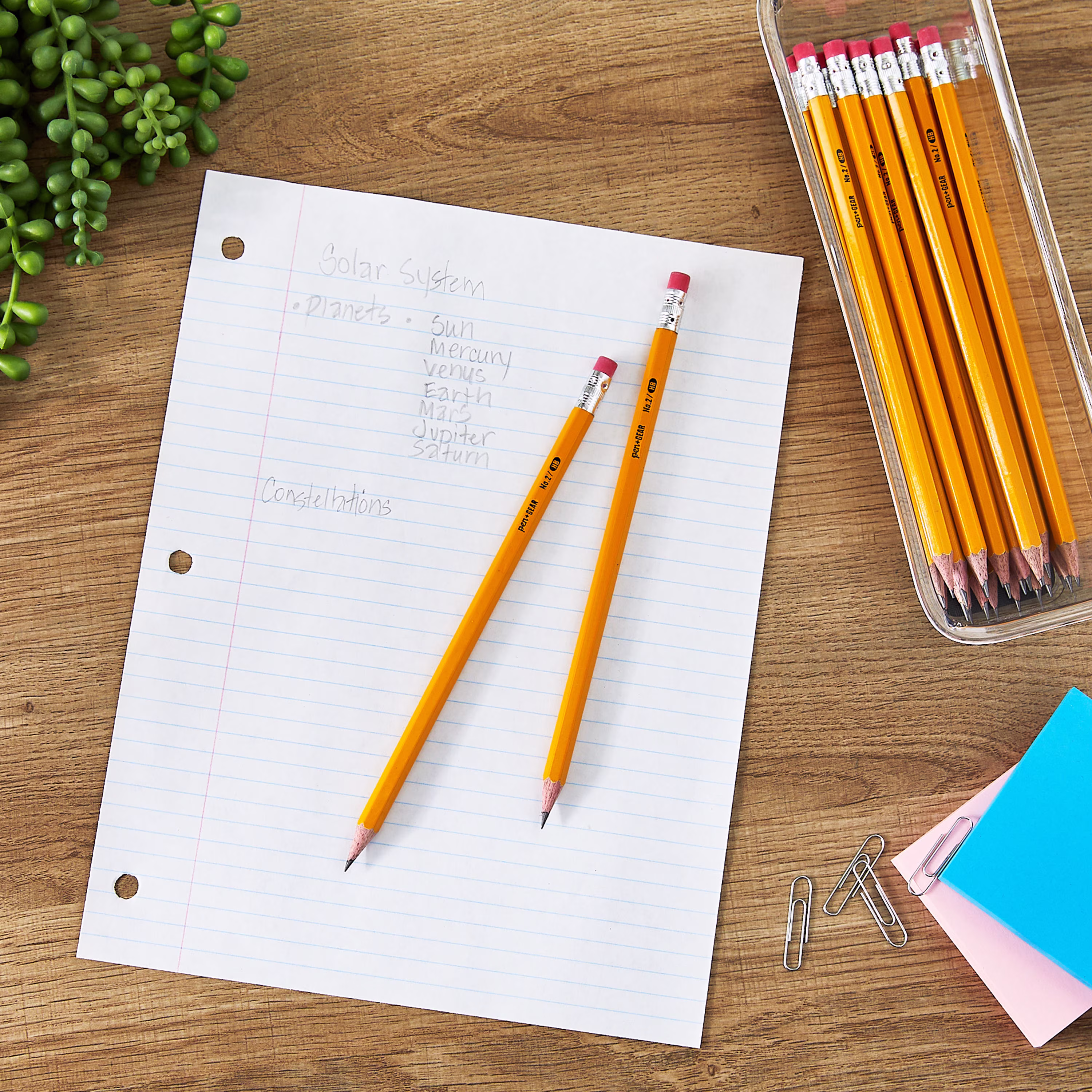 Pen+Gear #2 HB Sharpened Wood Pencils, Yellow, 24 Count