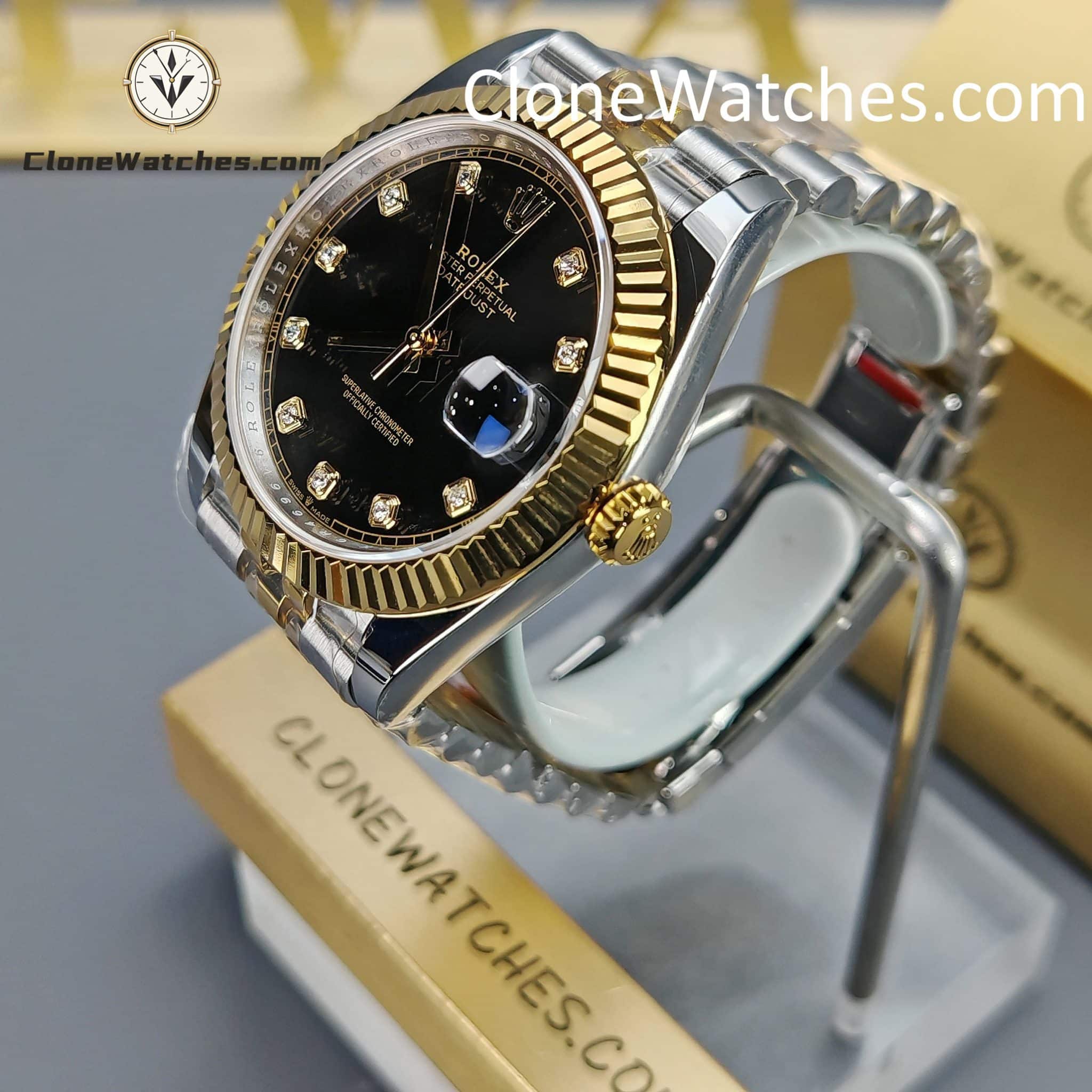 Rolex super replica watch 1:1 DateJust Black Diamond Dial m126333-0006 Jubilee 41MM 3235 movement