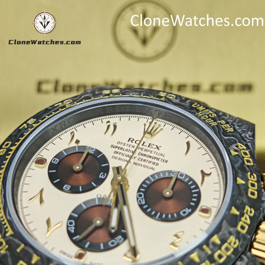 Modified Super Clone Watches 1:1 DiW Rolex Daytona Carbon Fiber DESERT EAGLE ARABIC