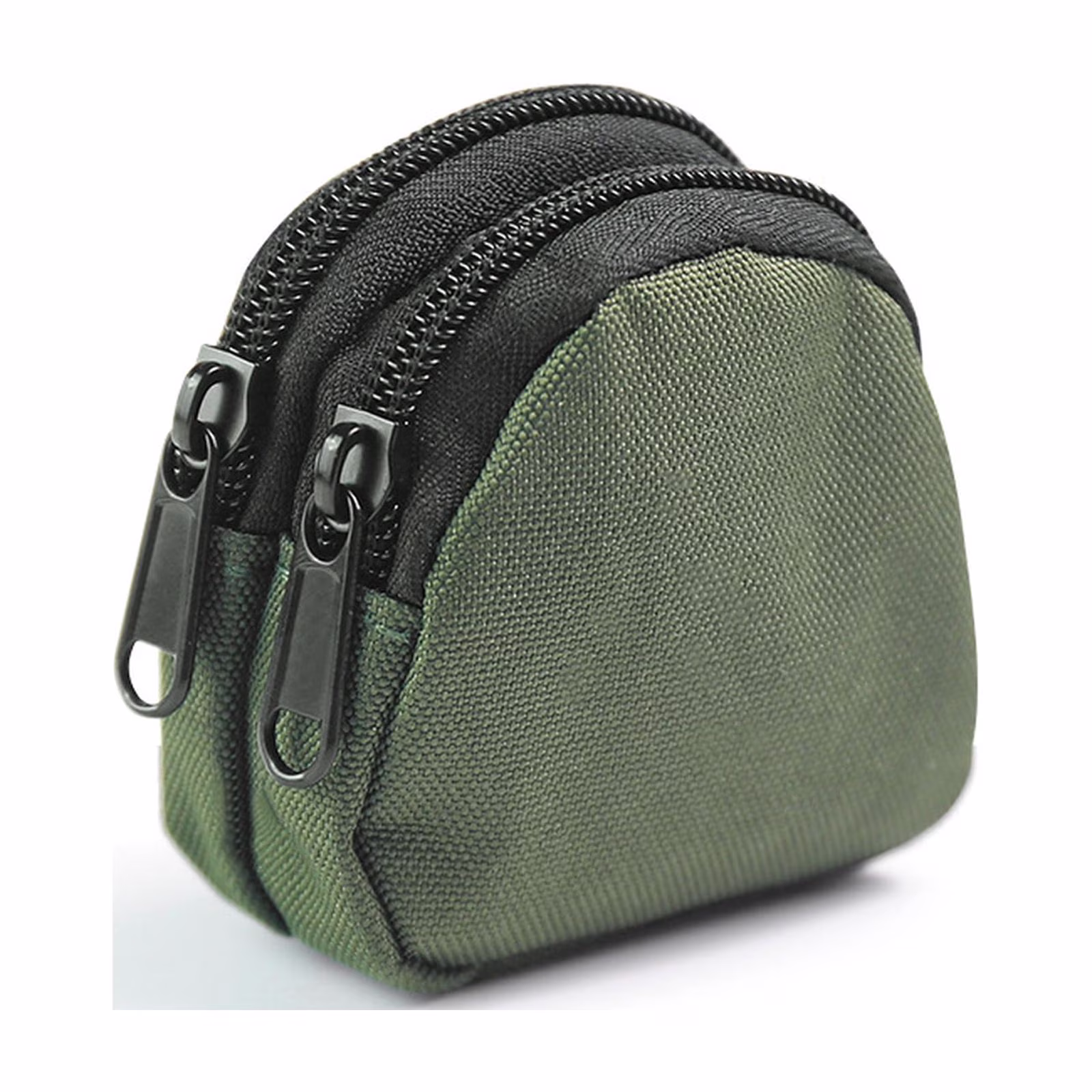 Waist Bag Molle Pouch Nylon Mini Pocket Purse Portable Key Coin Organizer Double Zipper Belt Bag For Men Hunting Outdoor Sports EDC Carry(A)