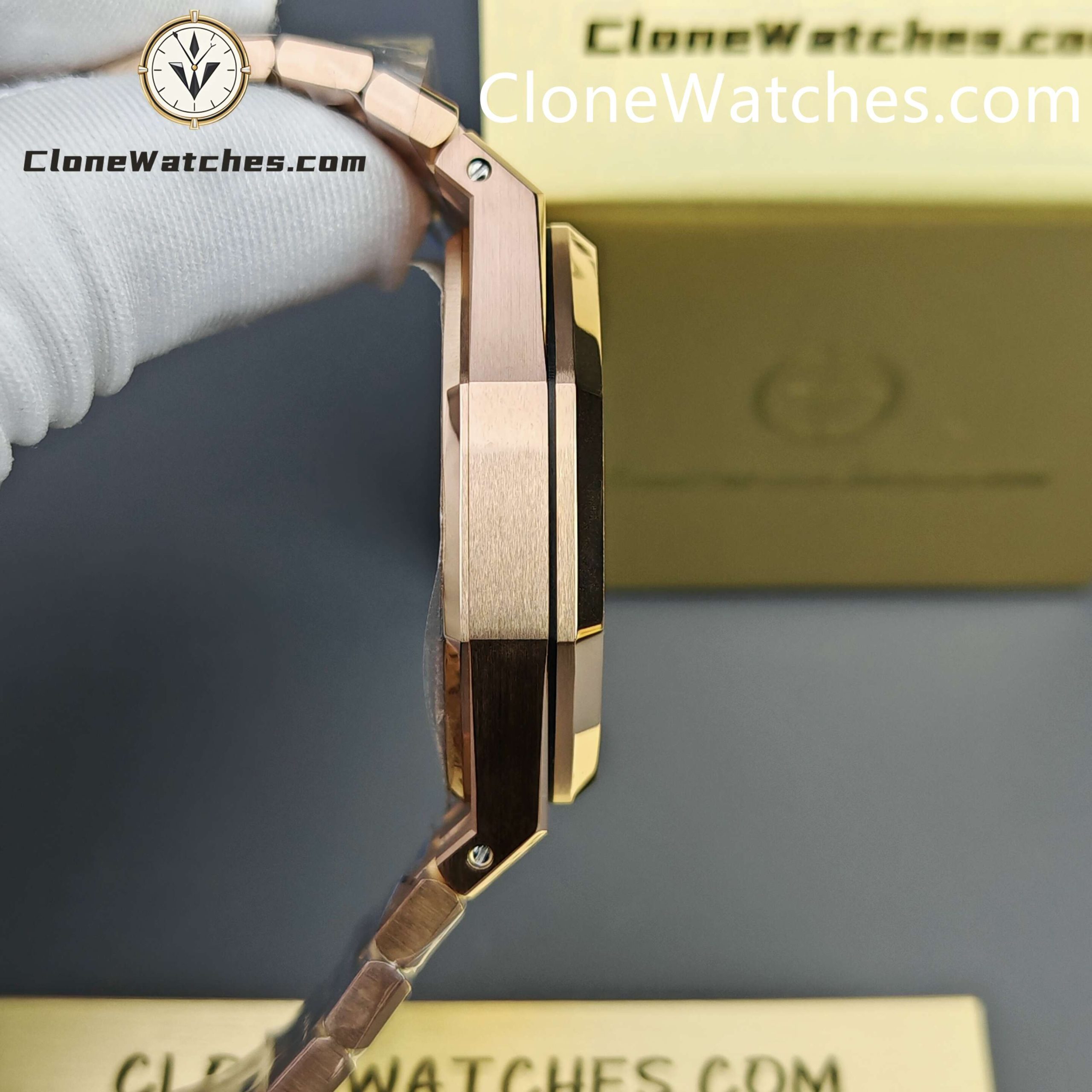 Audemars Piguet Super Clone Watches 1:1 Royal Oak 15510 Rose Gold Blue Dial 41MM