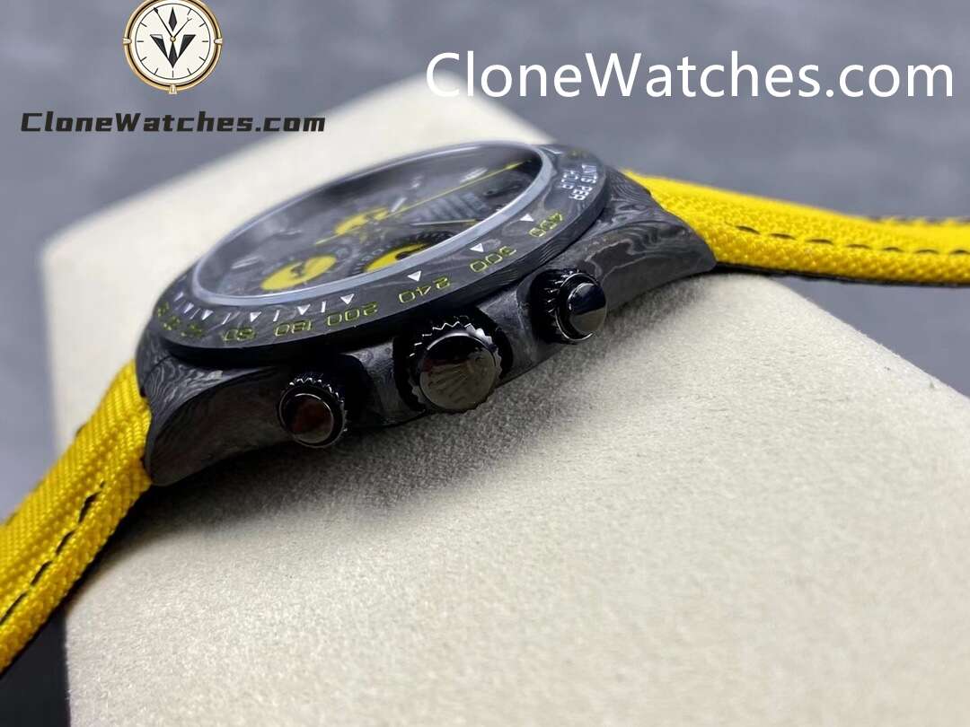 Modified Super Clone Watches 1:1 DiW Rolex Daytona NTPT Carbon “LEMON EDITION”