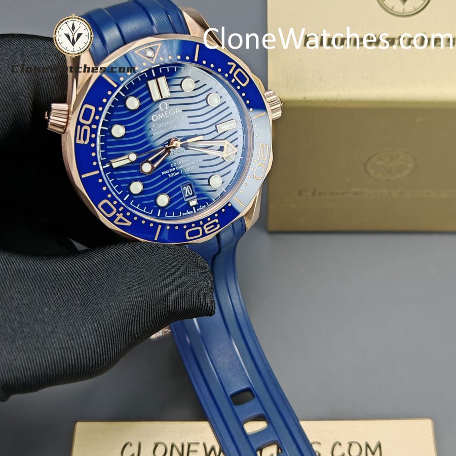 OMEGA Super Clone Watches 1:1 Seamaster Diver 300M Rose Gold 210.62.42.20.03.001 42MM