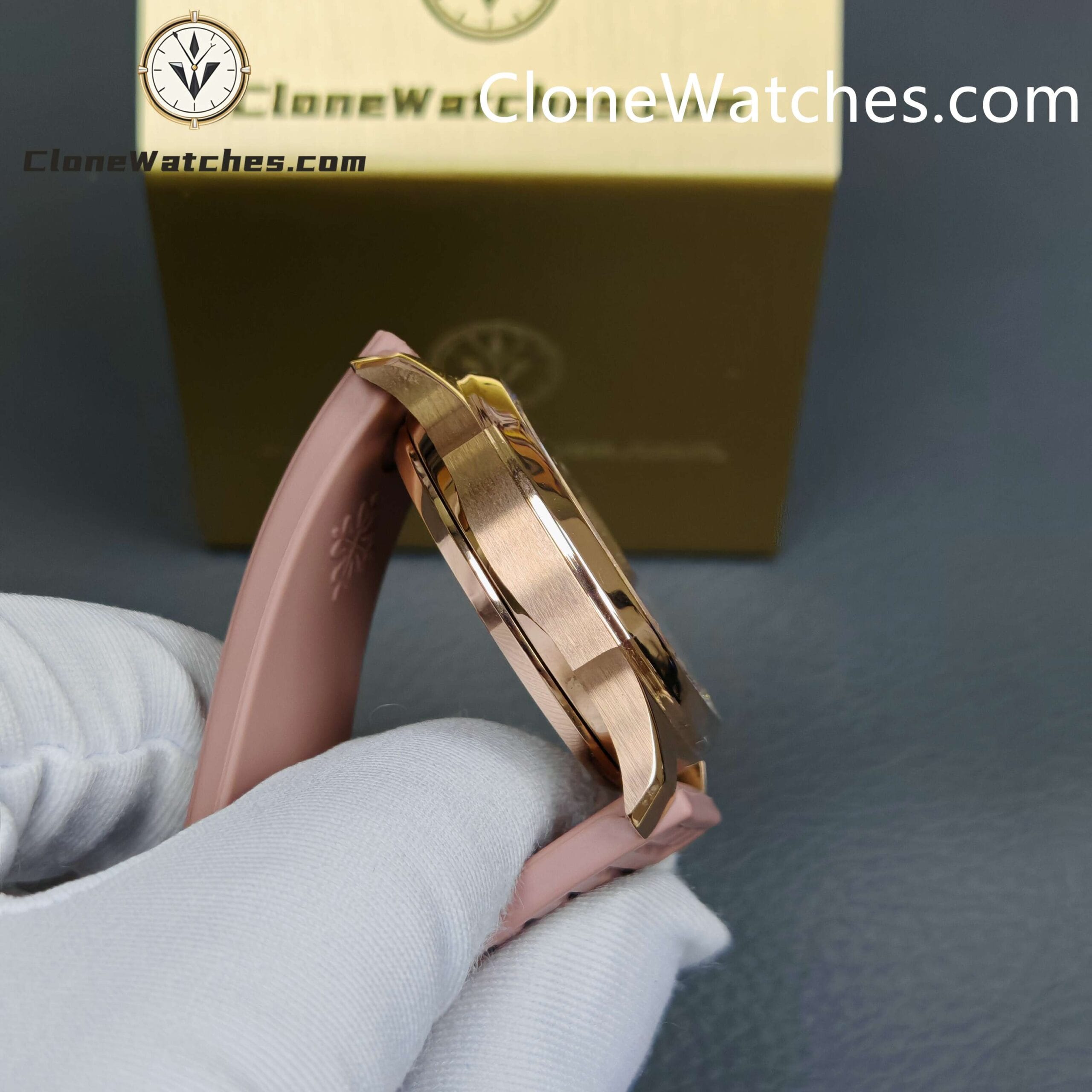Patek Philippe Super Clone Watches 1:1 Aquanaut 5072R-001 Rose Gold 35.6 mm