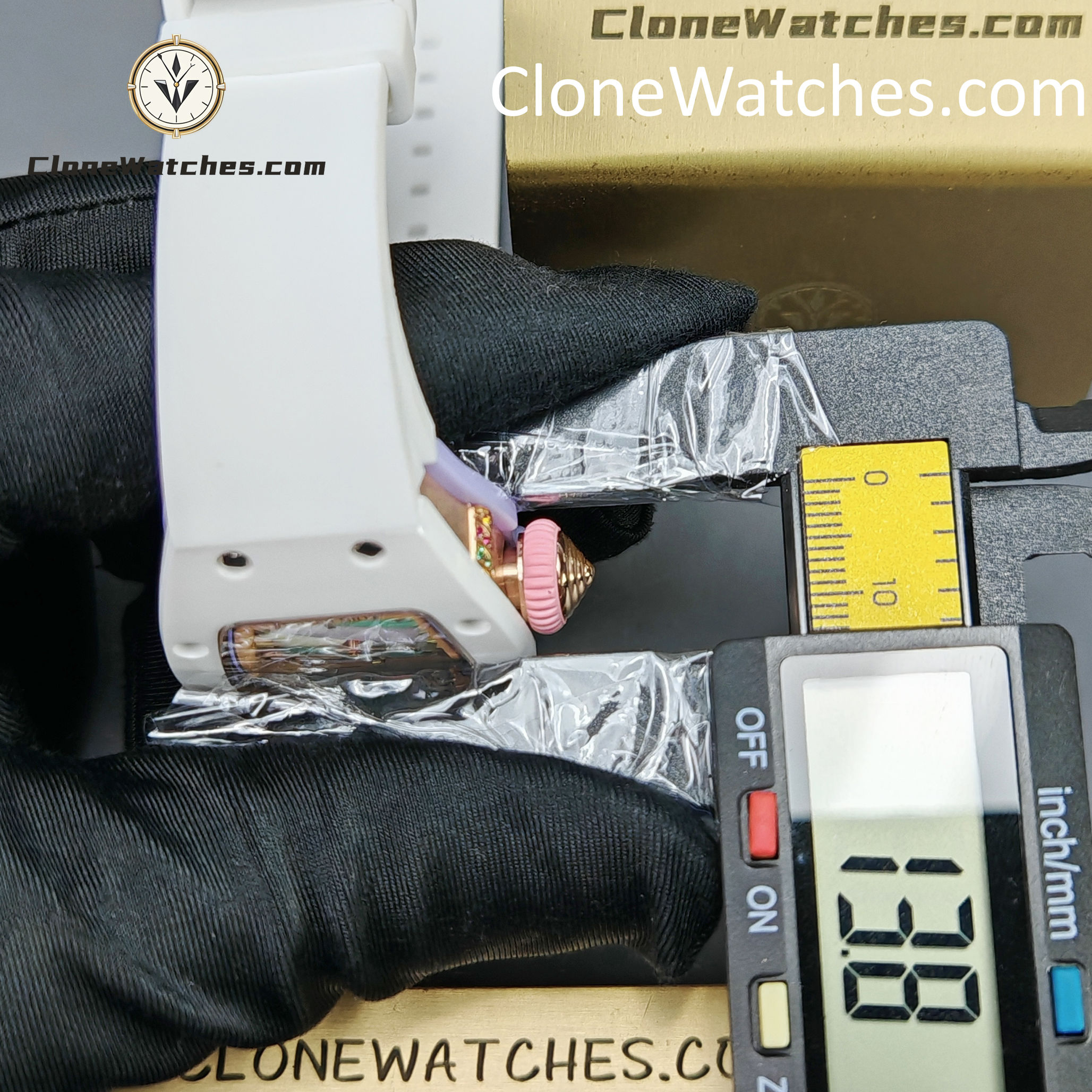 Richard Mille Super Clone Watches 1:1 RM 07-03 “Marshmallow” ATZ Ceramic/TZP White Strap