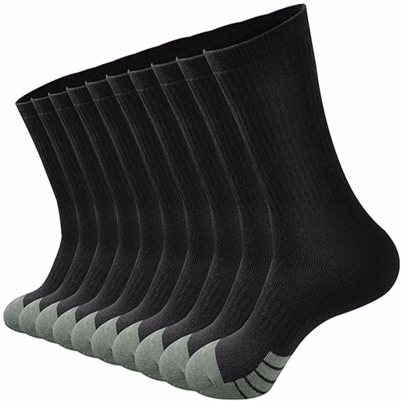 asjyhkr Mens Crew Socks Cotton Running Hiking Basketball Football Athletic Mid Calf Socks