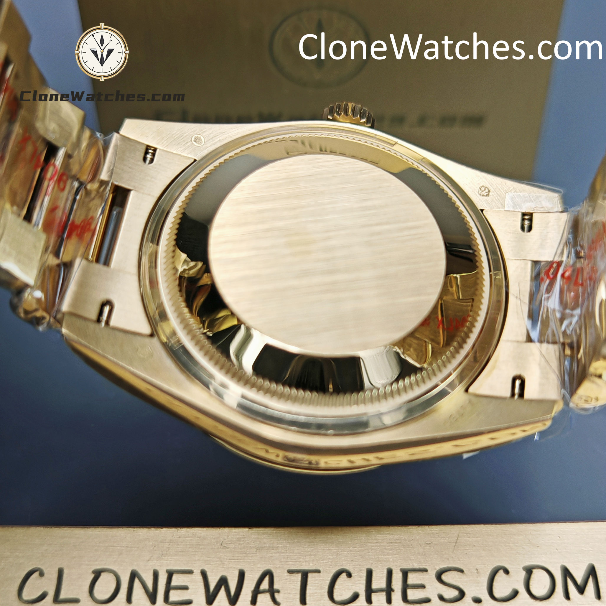 Rolex Super Clone Watches 1:1 Day Date 18K Gold Champagne Dial 36mm m128238-0045 3255 Movement