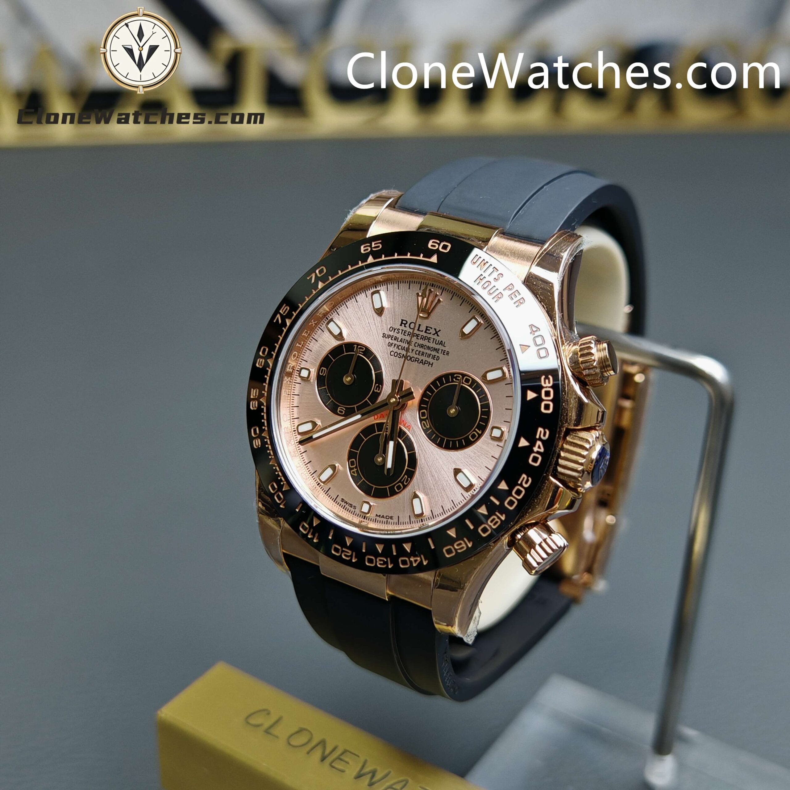 Rolex Super Clone Watches 1:1 Daytona 116515 Oysterflex Strap 4130 Movement