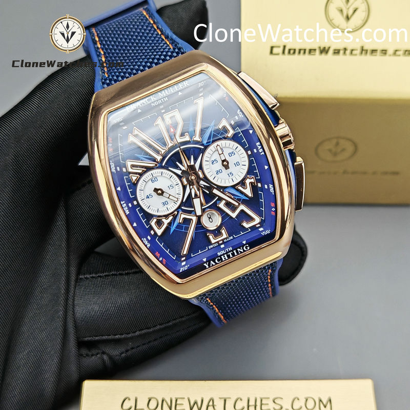 Franck Muller Super Clone Watches 1:1 V45 Blue Dial Yachting