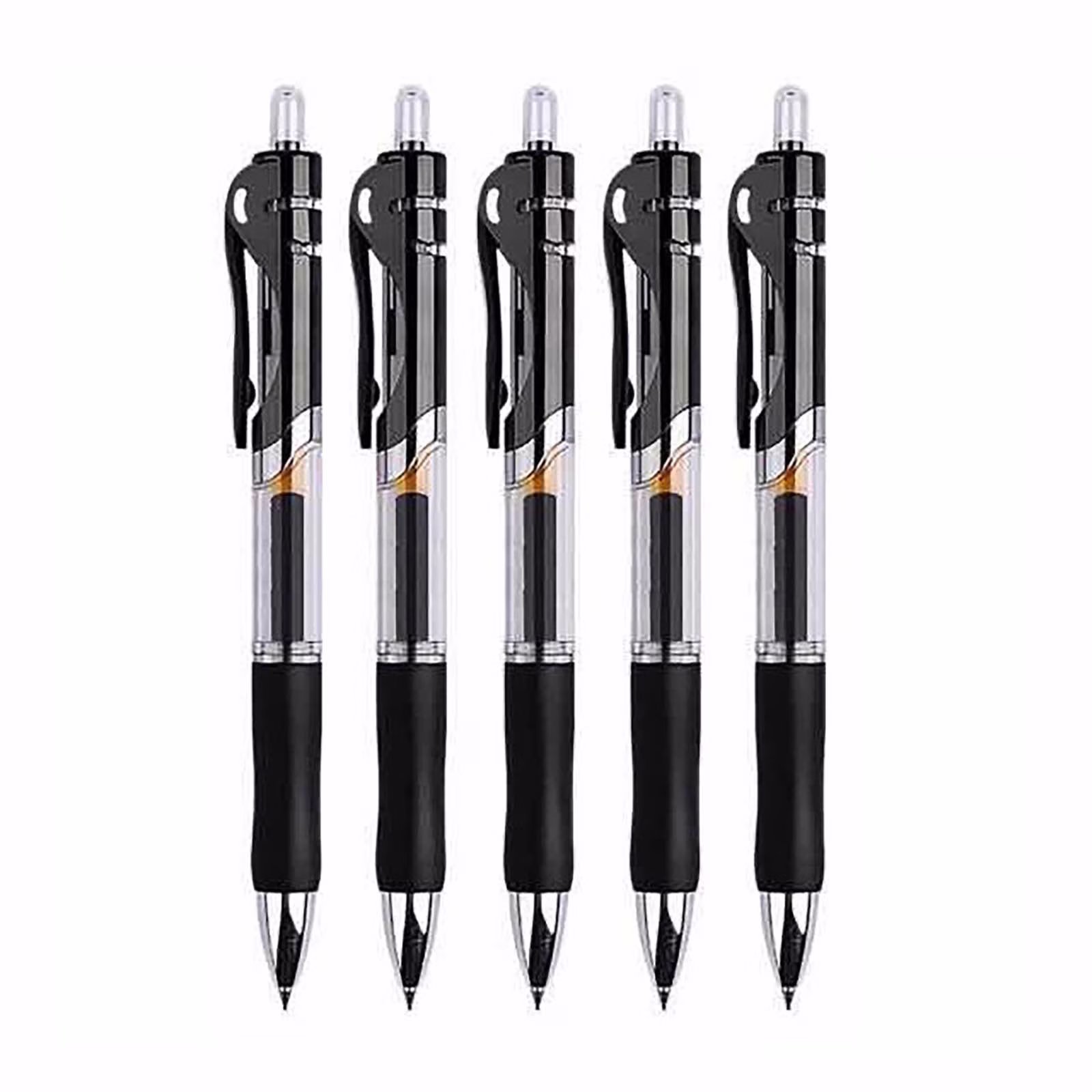 5 Pack Gel Pens, Red Barrel,Medium Point (0.5mm), Red Gel Ink Pens for Home, Office, Journaling, Writing, Note-Taking, Teacher Supplies