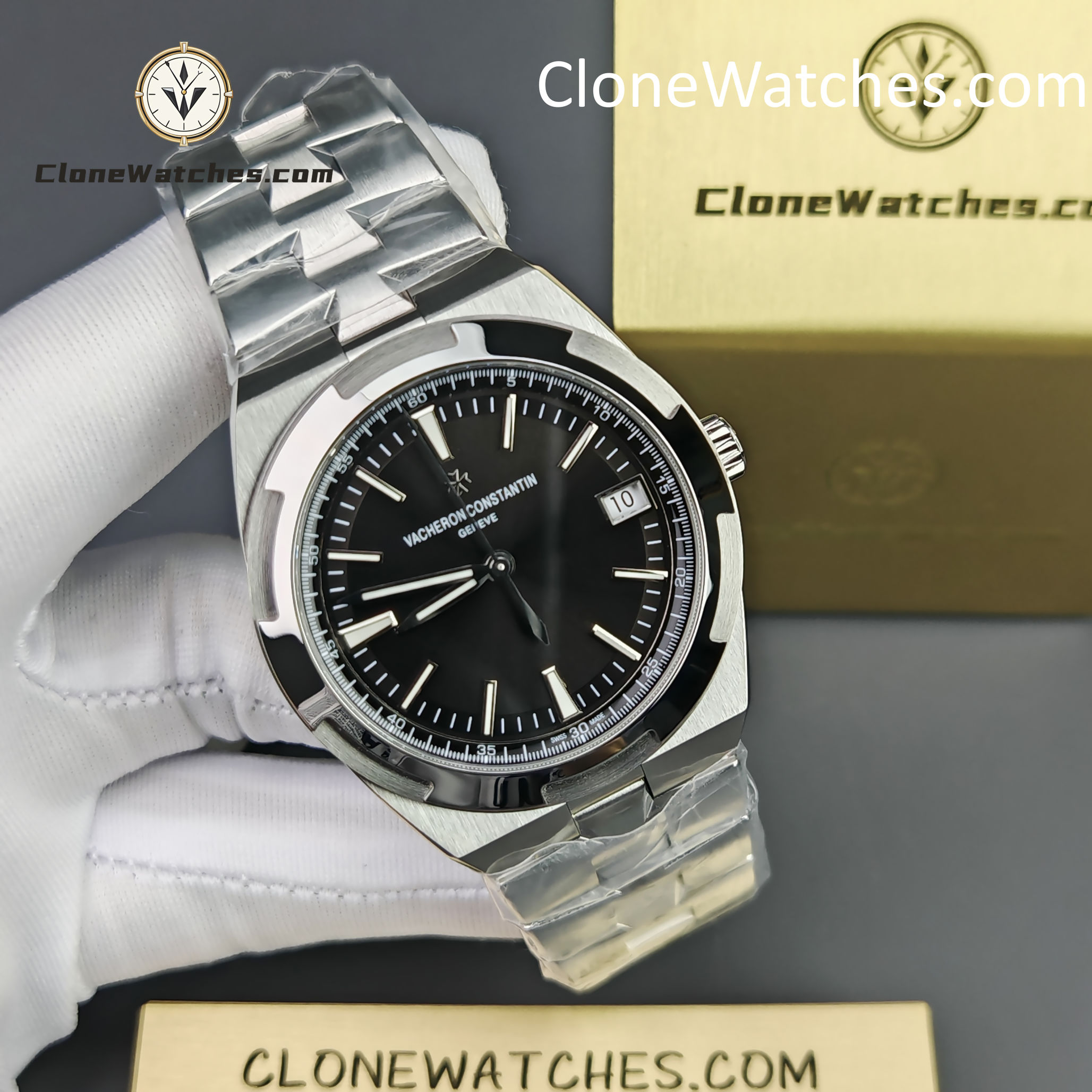 Vacheron Constantin Super Clone Watches 1:1 Overseas 4500V/210A-B483 Black Dial