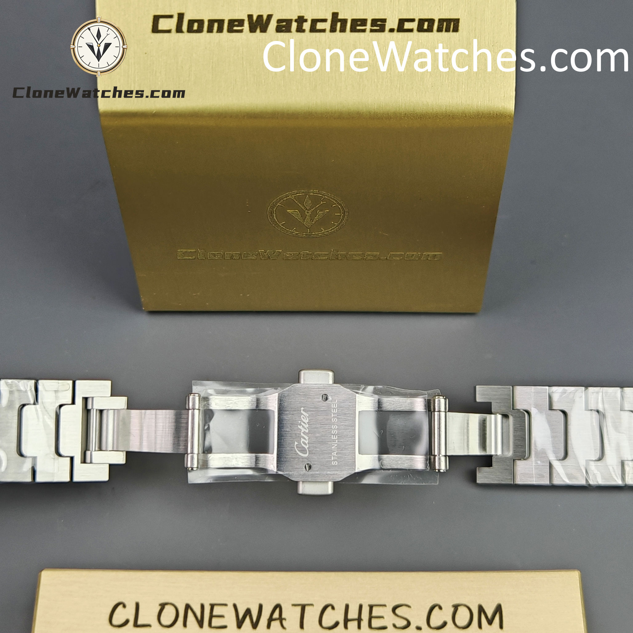 Cartier Super Clone Watches 1:1 Santos Series Gradient Brown Dial 35.1MM WSSA0065