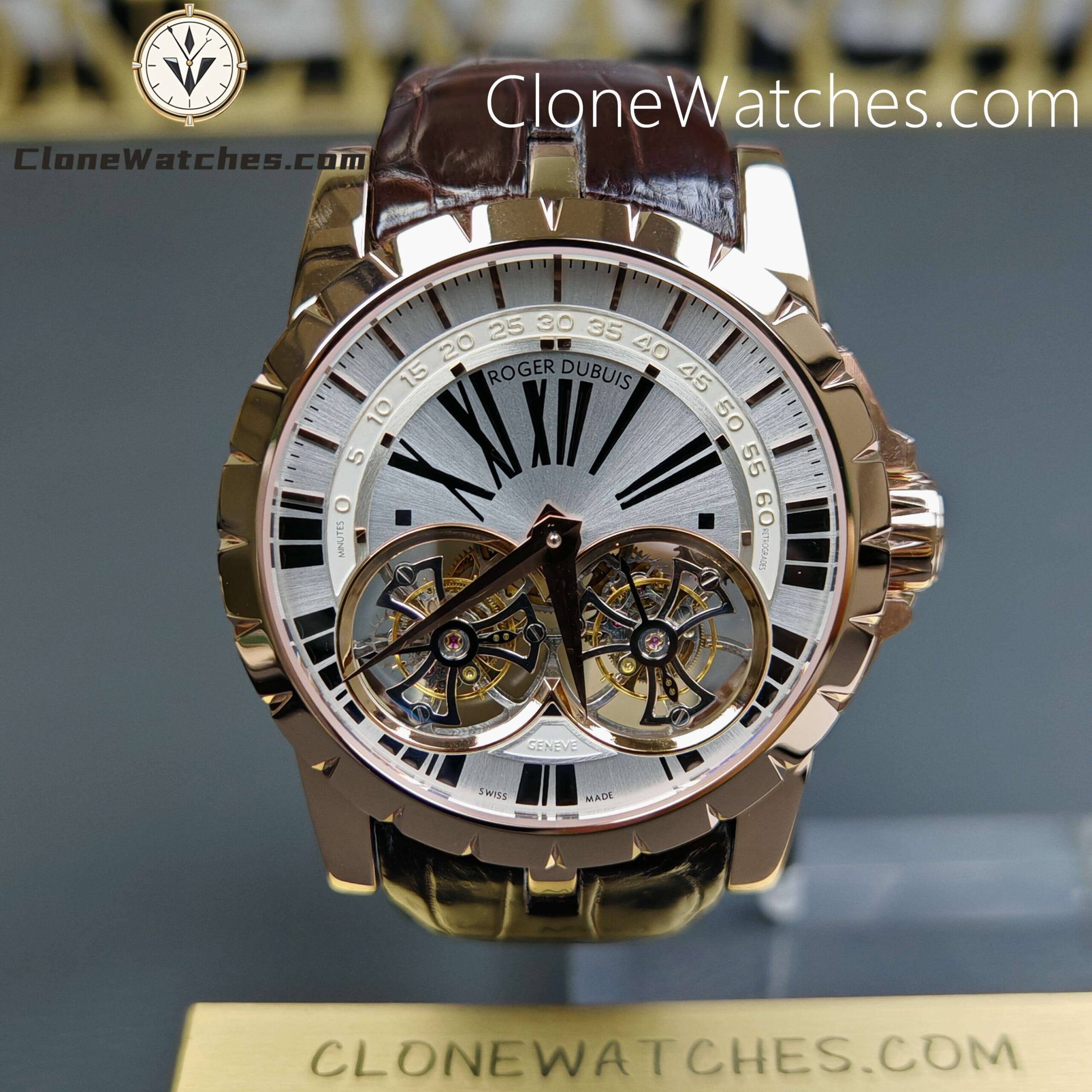 Roger Dubuis Super Clone Watches 1:1 Excalibur Rose Gold RDDBEX0249 45MM