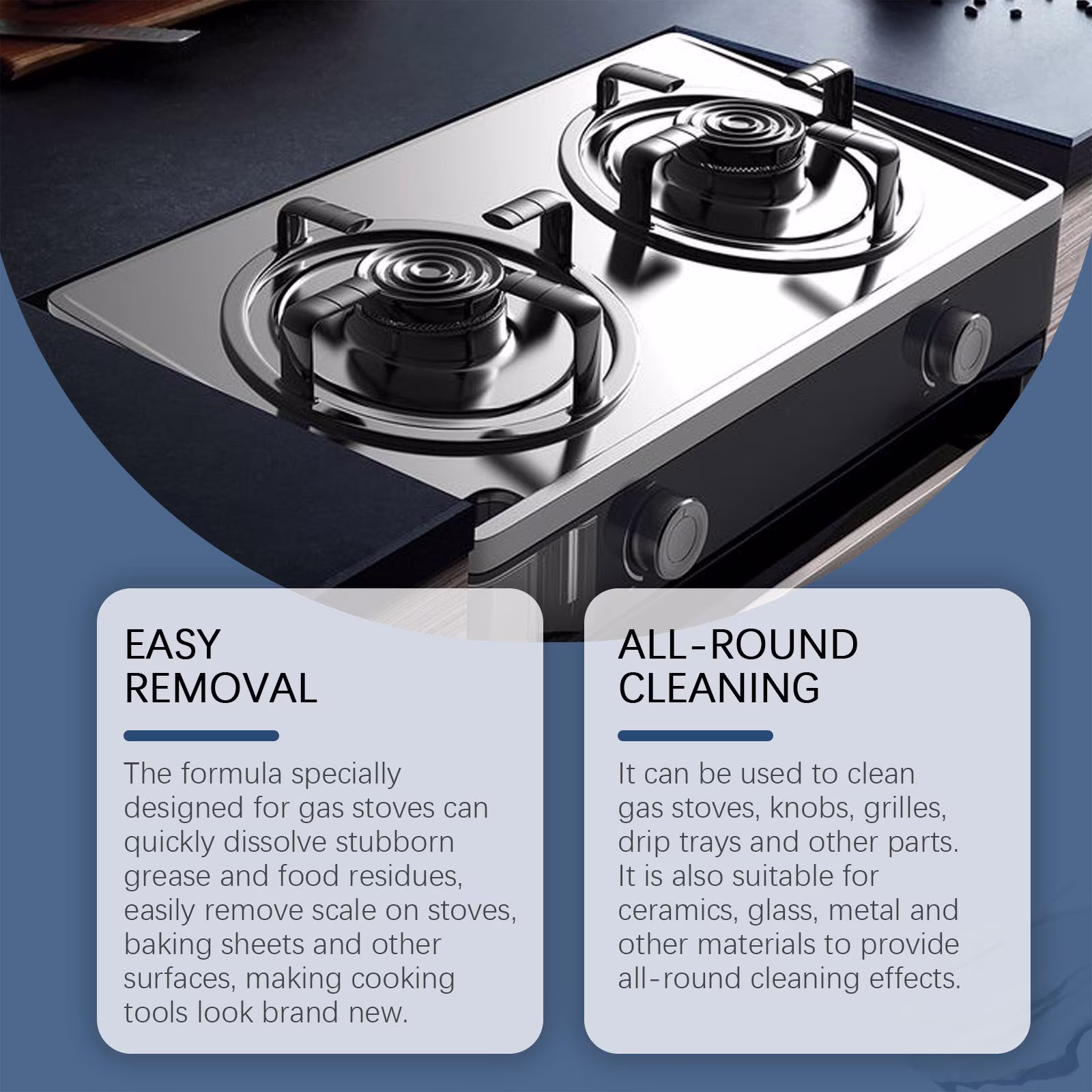 Qocolhg Heavy Duty Gas Range & Stove Top Cleaner and Degreaser, Clearance