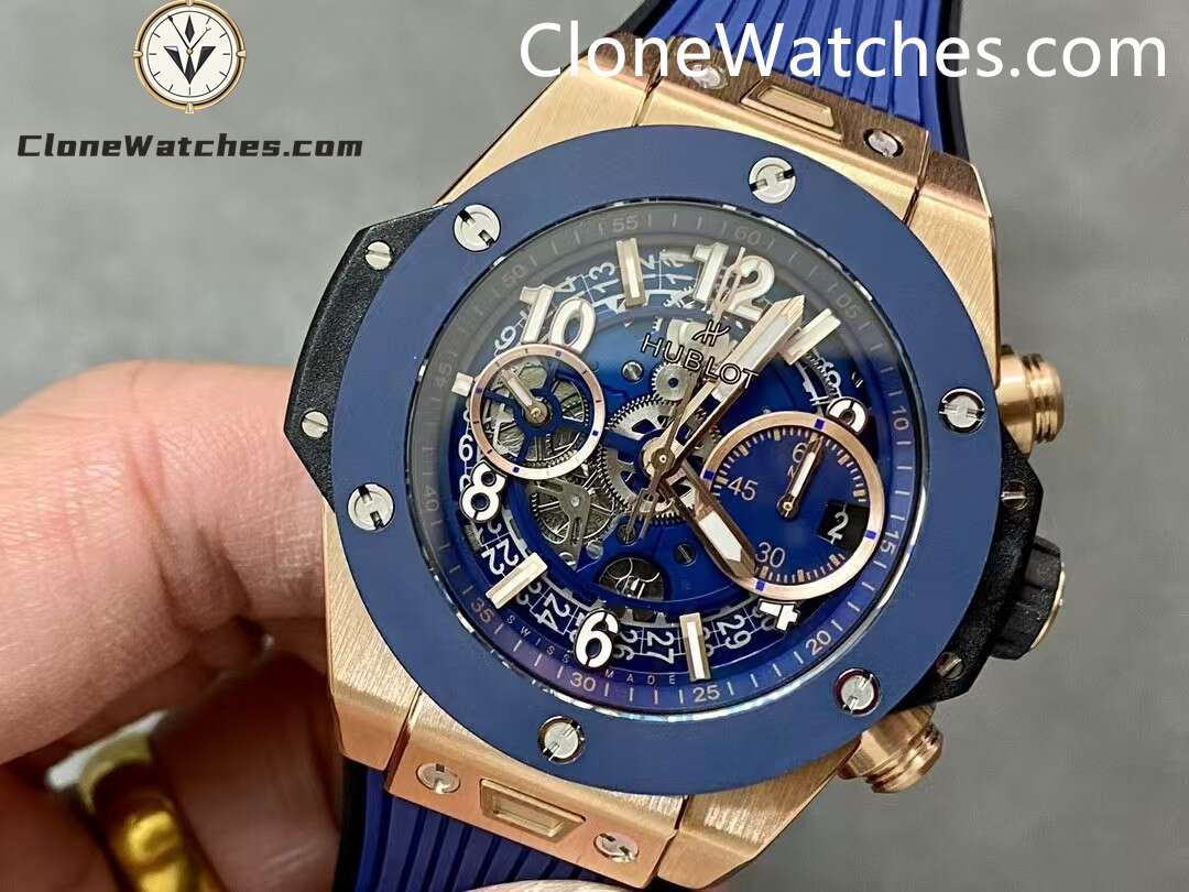 Hublot Super Clone Watches 1:1 Big Bang Unico King Gold Blue Ceramic 42MM 441.OL.5181.RX