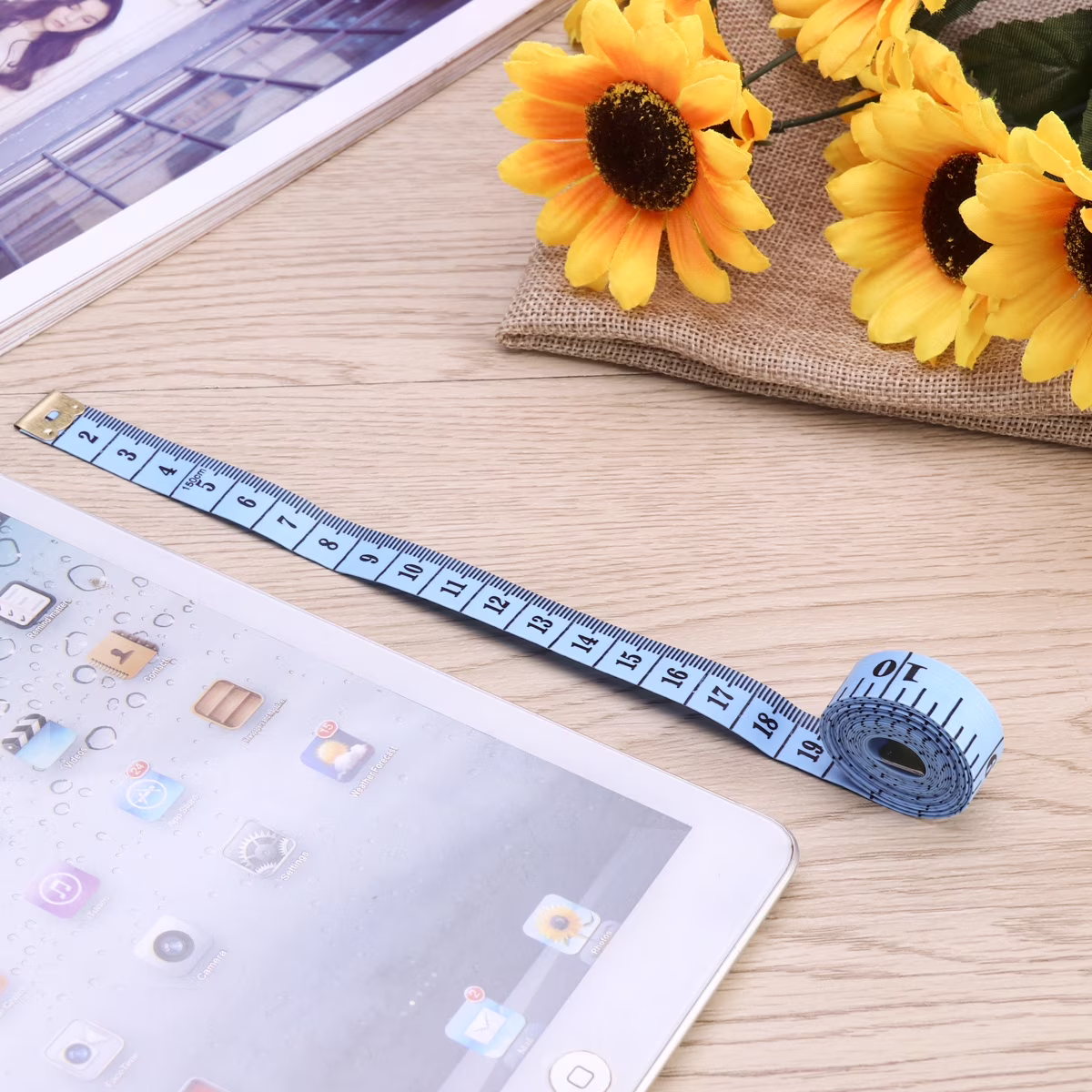 BESTOYARD 12Pcs Measuring Tape Flexible Plastic Cloth Tape Measure Easy Carry Assorted Colors