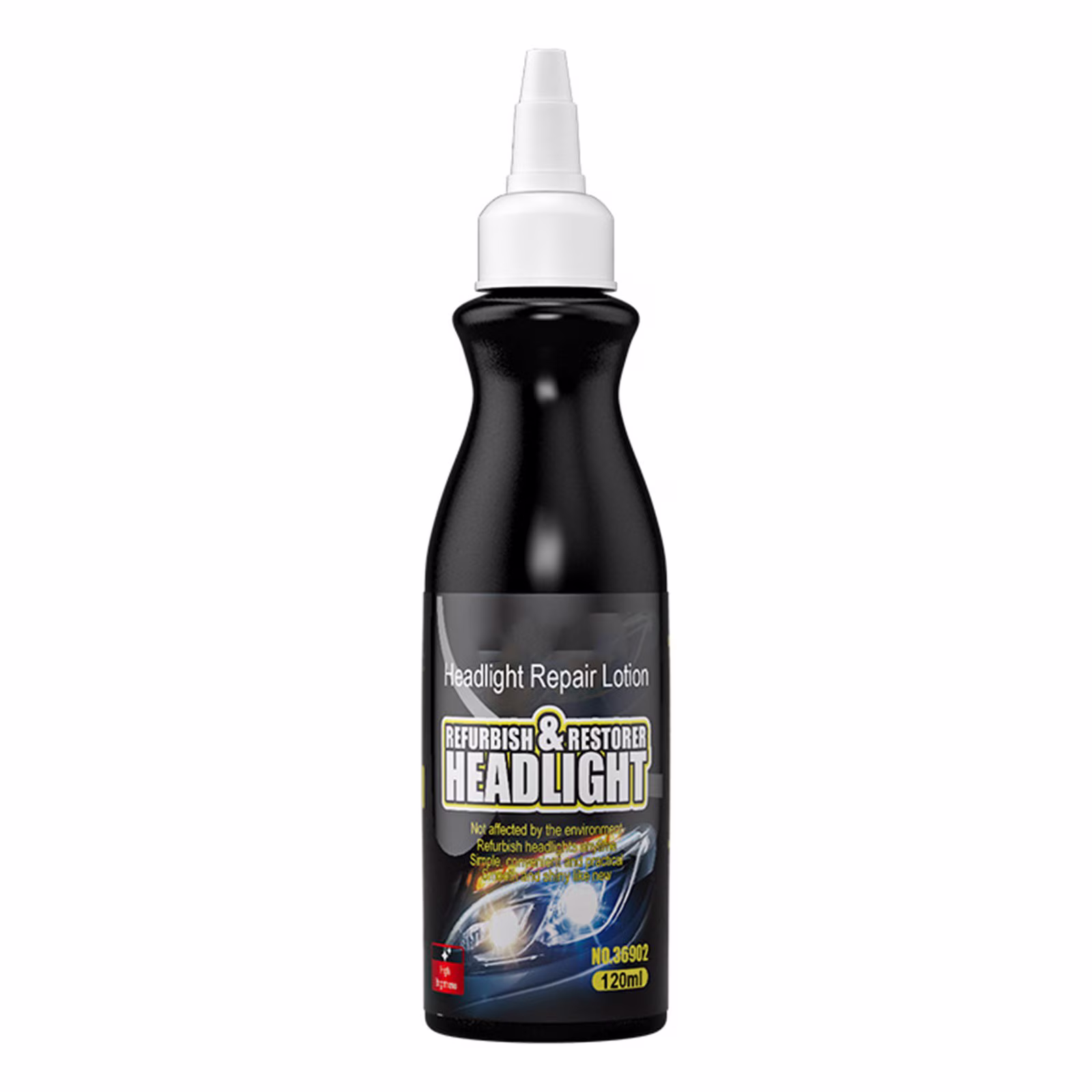 Cevemin Professional Car Headlight Restoration Kit - 120ml Scratch & Yellowing Remover with UV Protection, Headlight Polish Cleaner for Vehicles Motorcycles