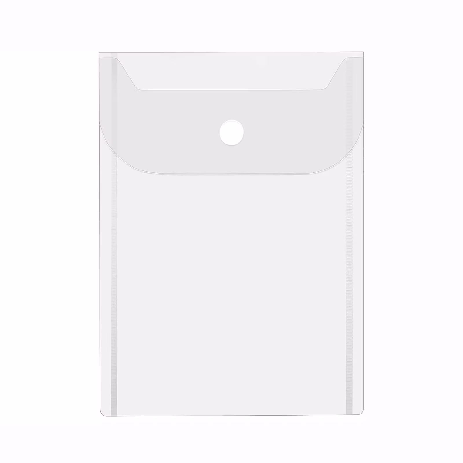 Small Plastic Envelopes with Snap Closure,Reusable Stamp and Paper Storage Pockets,Waterproof Clear Envelope Pouch for Sticker Organizer,Receipt Holder, Photo Storage Folder,5.12x7 inch(Clear*1)