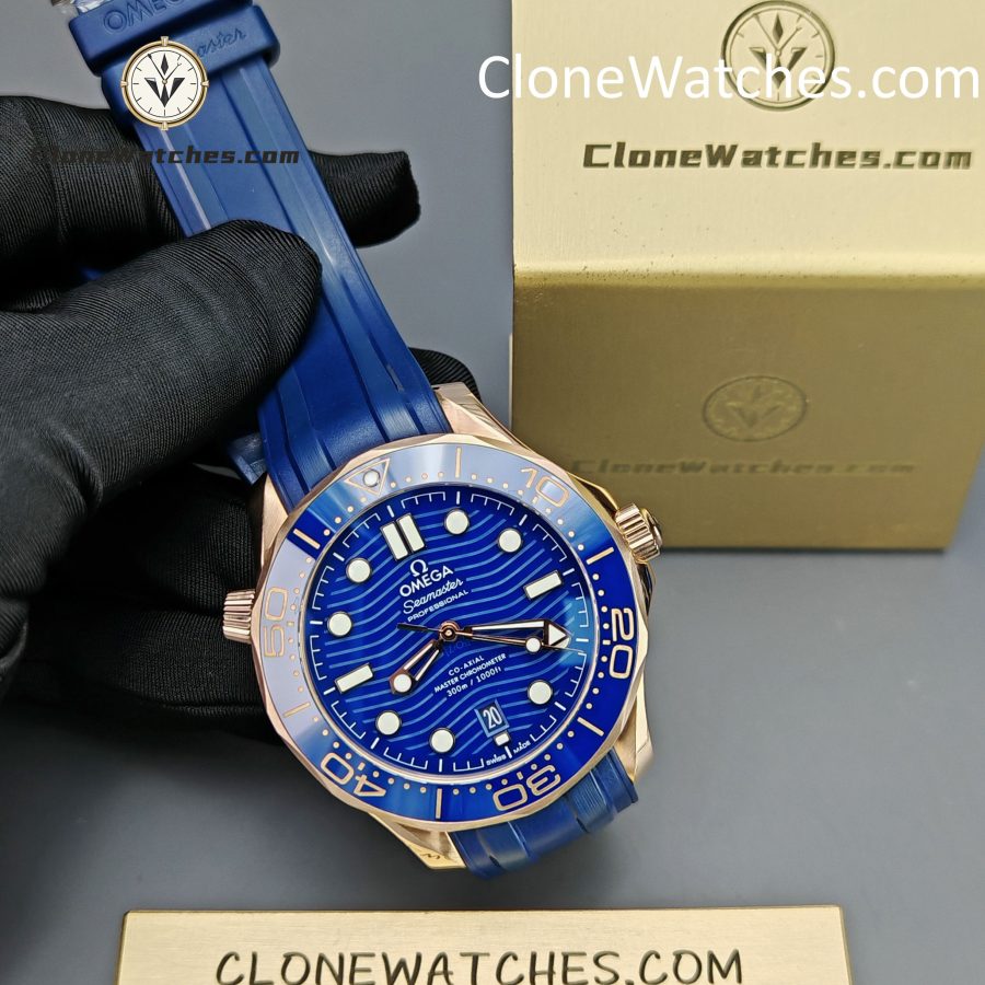 OMEGA Super Clone Watches 1:1 Seamaster Diver 300M Rose Gold 210.62.42.20.03.001 42MM