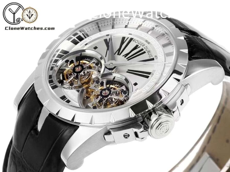 Roger Dubuis Super Clone Watches 1:1 Excalibur White Dial RDDBEX0250 45MM