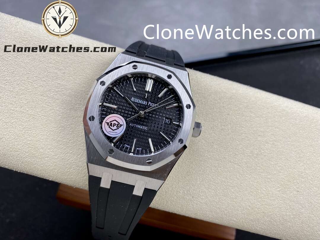 Audemars Piguet Super Clone Watches 1:1 Royal Oak 15400 Black Dial Rubber Strap