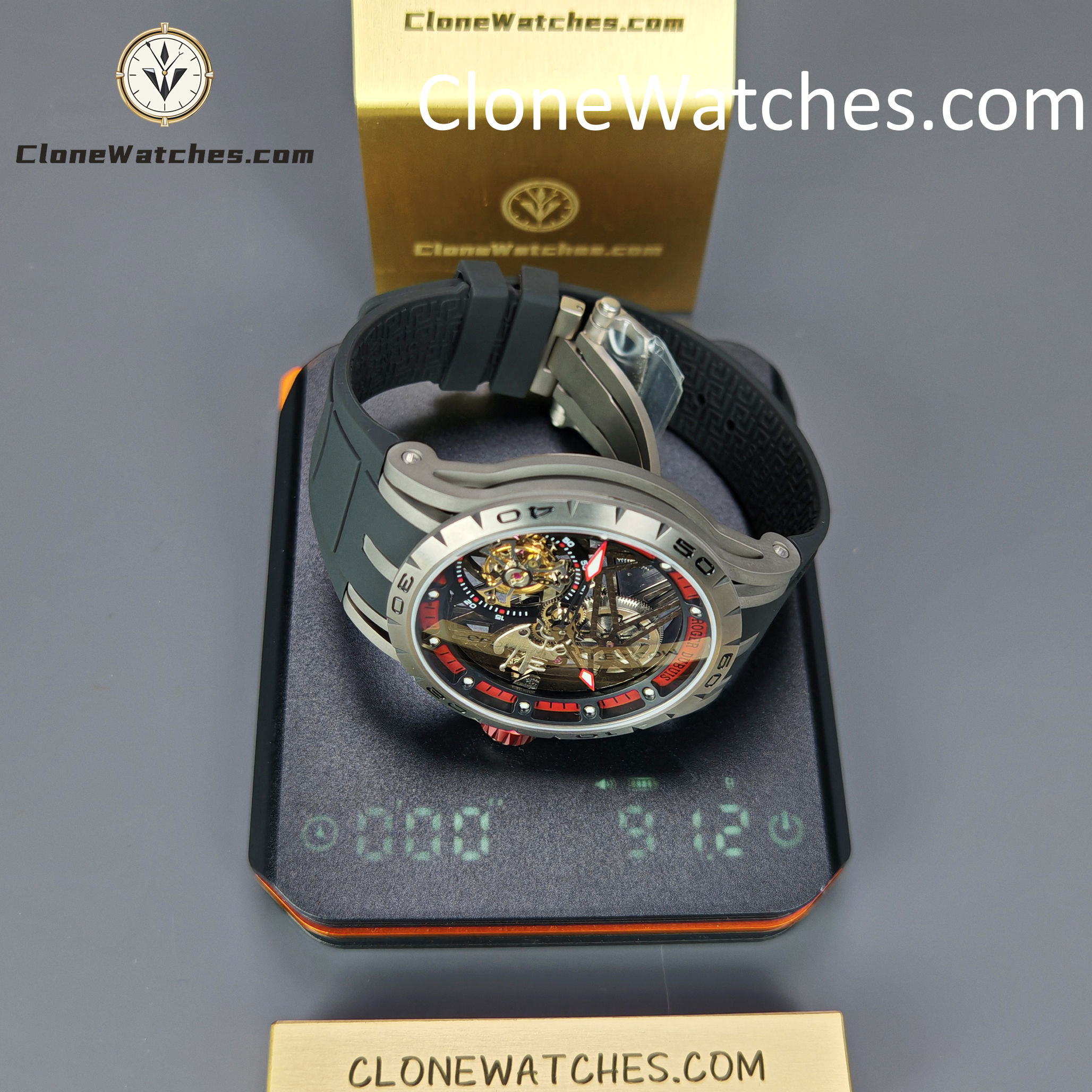 Roger Dubuis Super Clone Watches 1:1 Excalibur Spider Skeleton Tourbillon RDDBEX0545 42MM