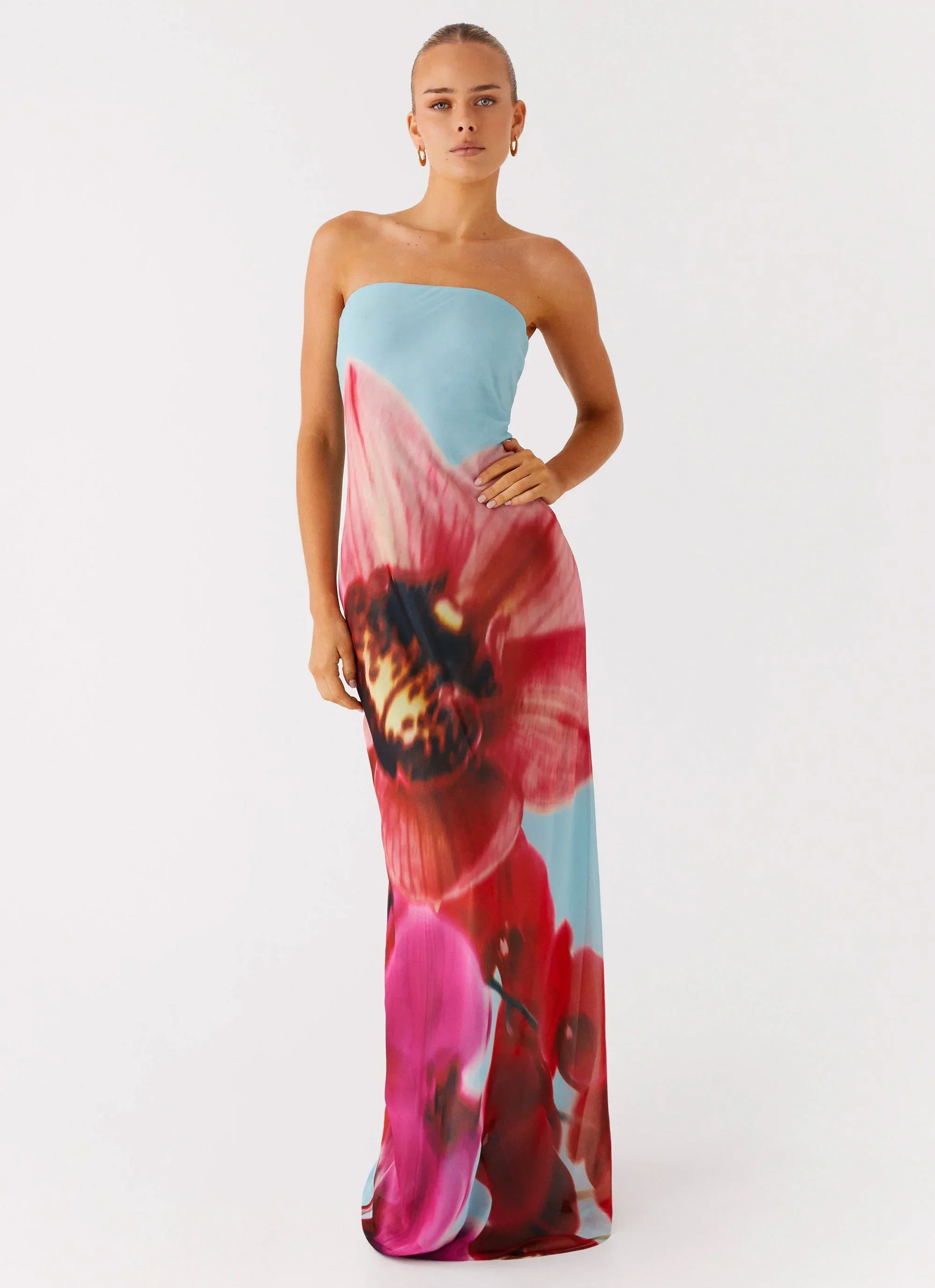 Amelle Maxi Dress - Turquoise Bloom