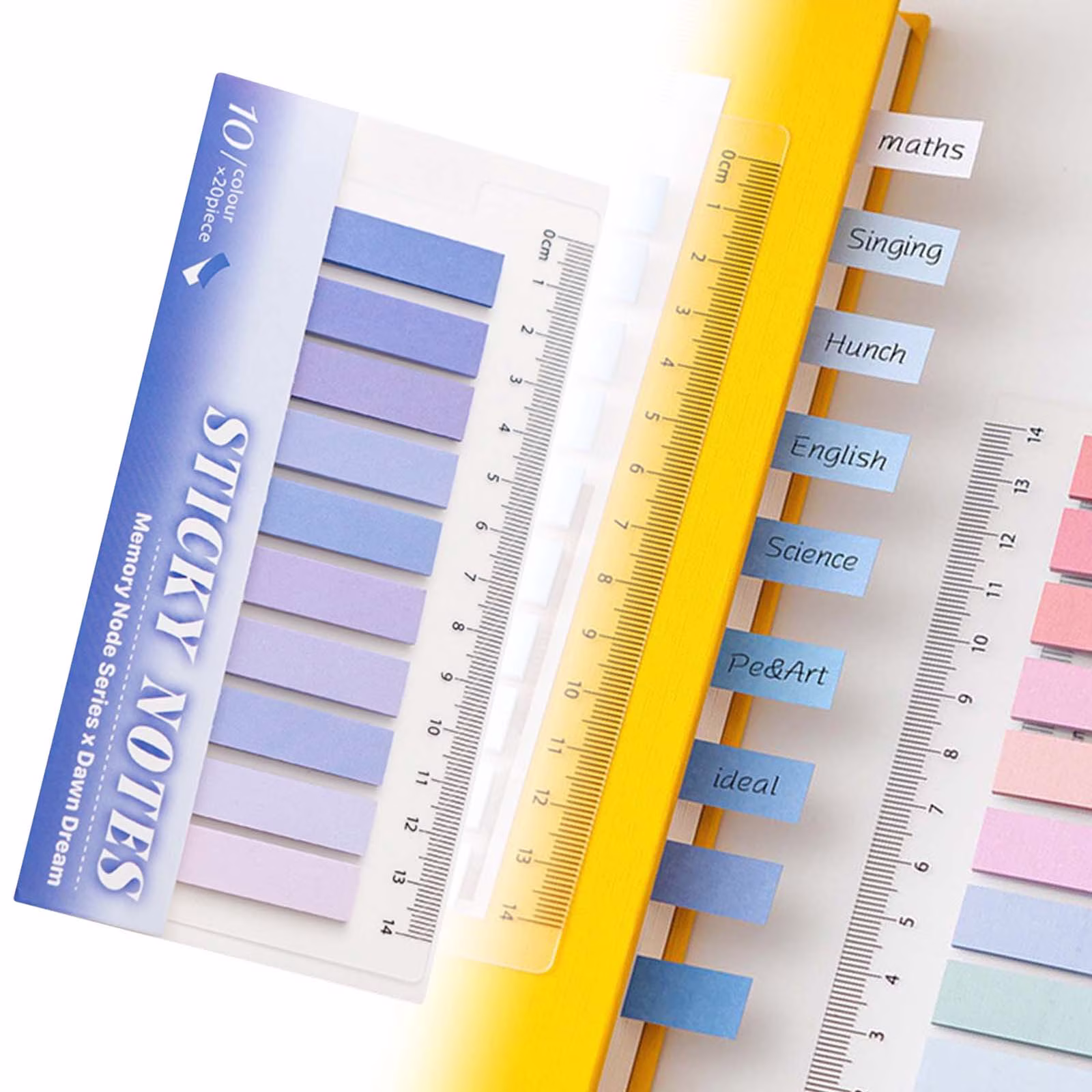 VKLU 200Pcs Lavender Purple Page Markers, Aesthetic Book Tabs for Avid Readers, Slim See-through Index Tabs for Daily Planners, Purple Tones