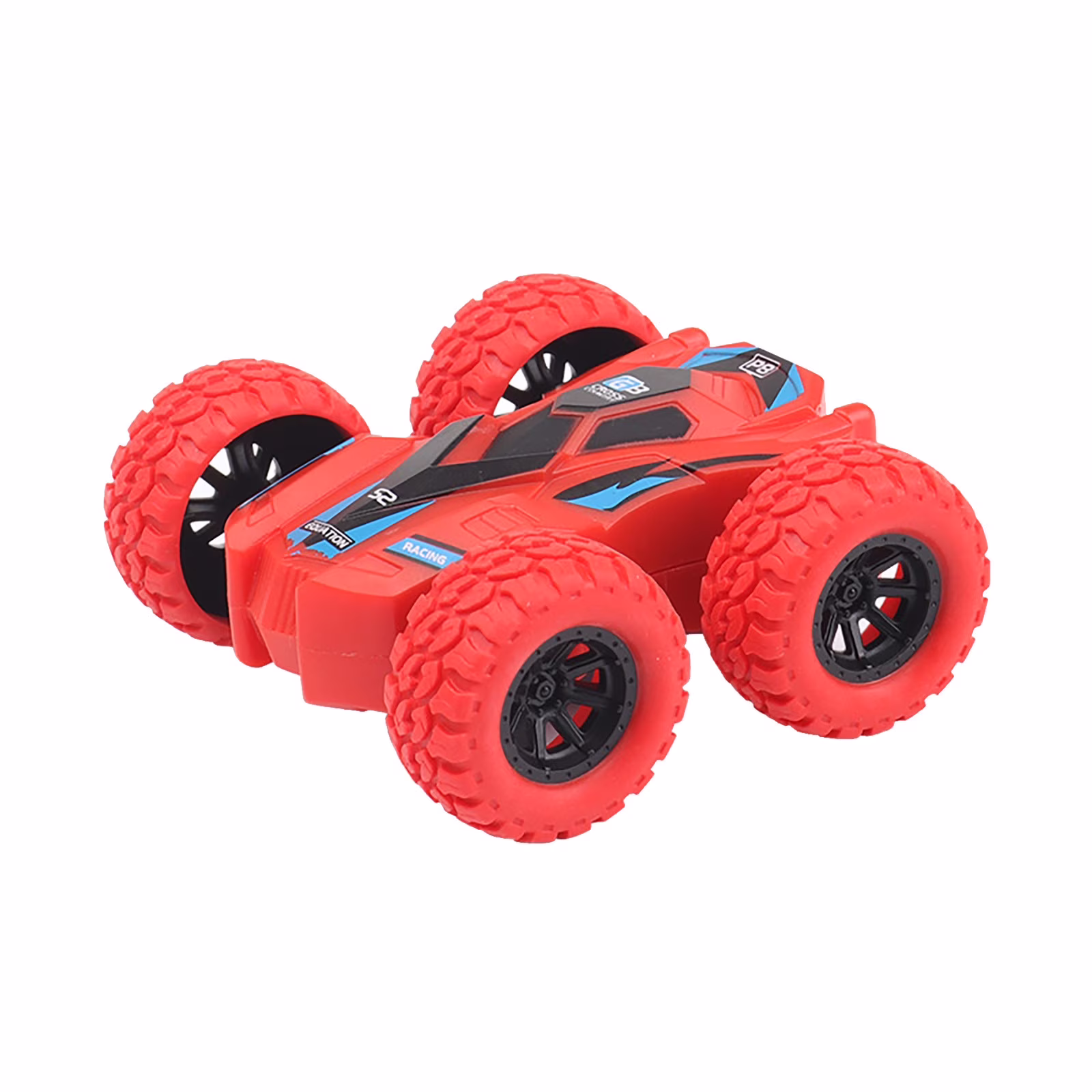 Lizheee Double-sided Inertial Car 360- Rotating -country Stunt Toy Car Solar Powe for Kids 8-12