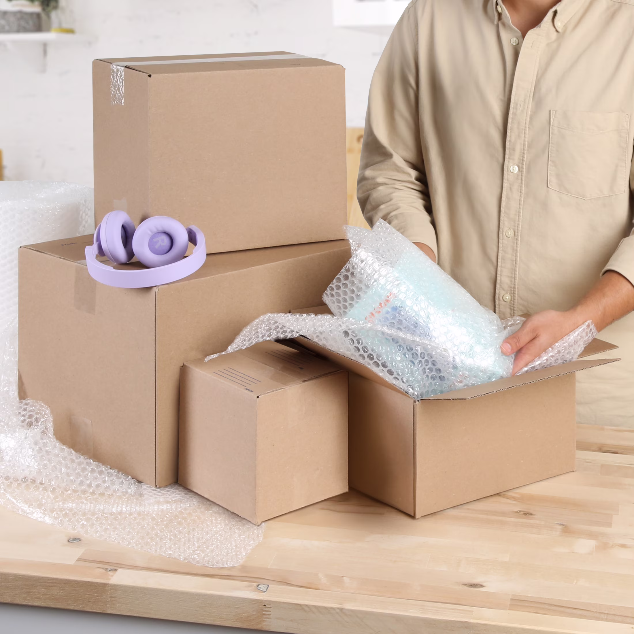 (6 pack) Pen+Gear Medium Shipping Box, 32 ECT, Kraft Brown, 11 in x 7.5 in x 5.5 in