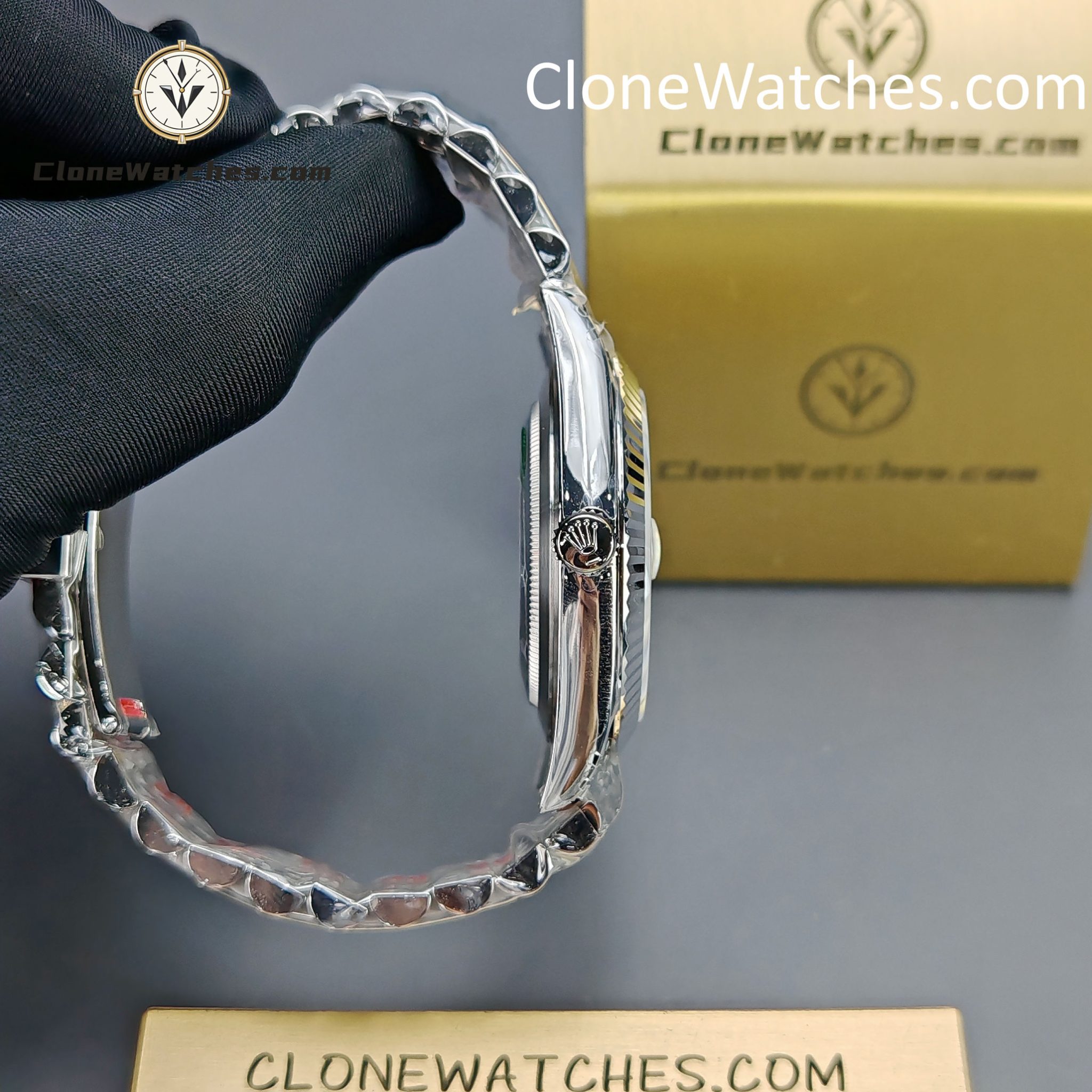Rolex Super Clone Watches 1:1 DateJust Grey Diamond Jubilee 41MM m126334-0006 3235 Movement