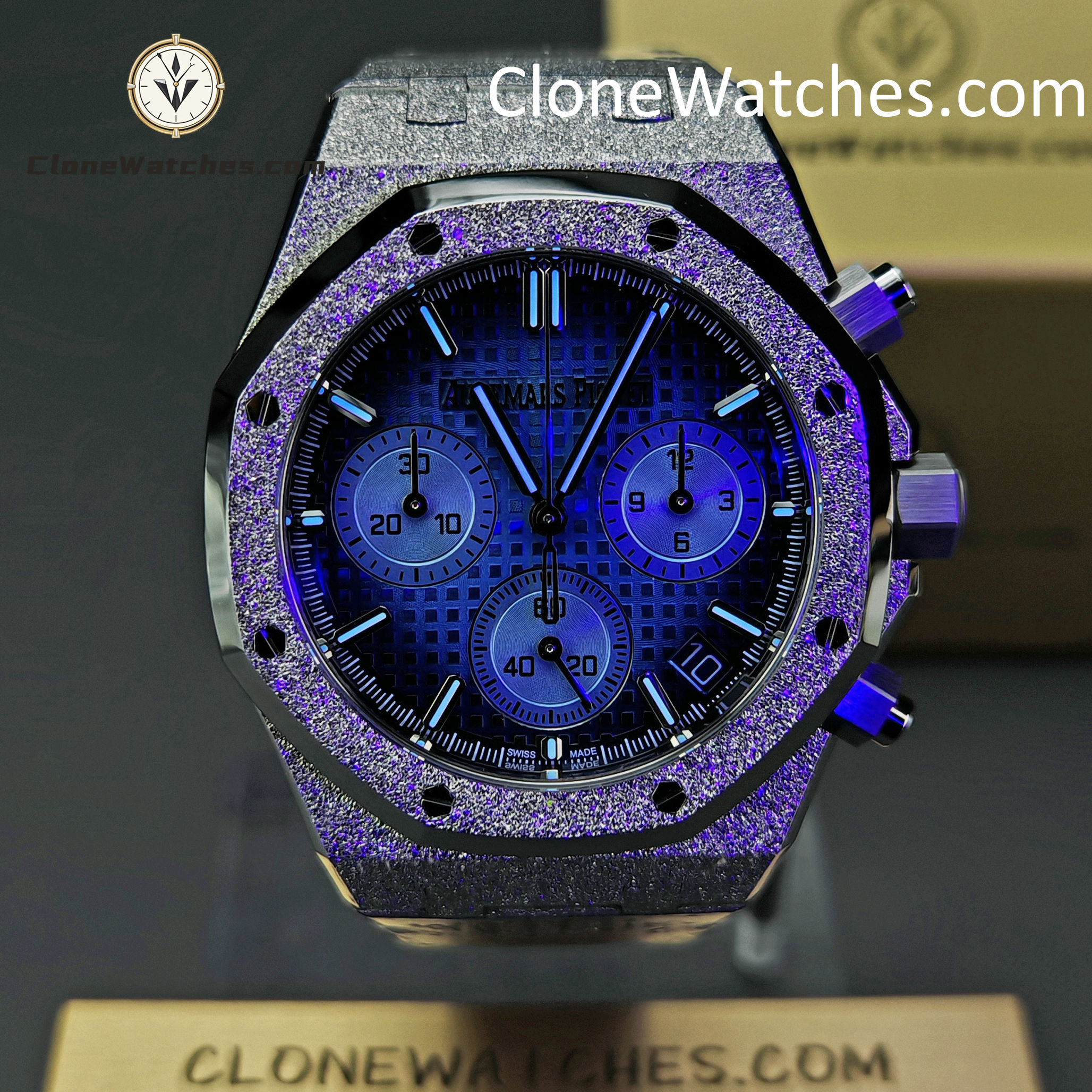 Audemars Piguet Super Clone Watches 1:1 Royal Oak Smoky Blue Dial 26240BA Selfwinding Chronograph