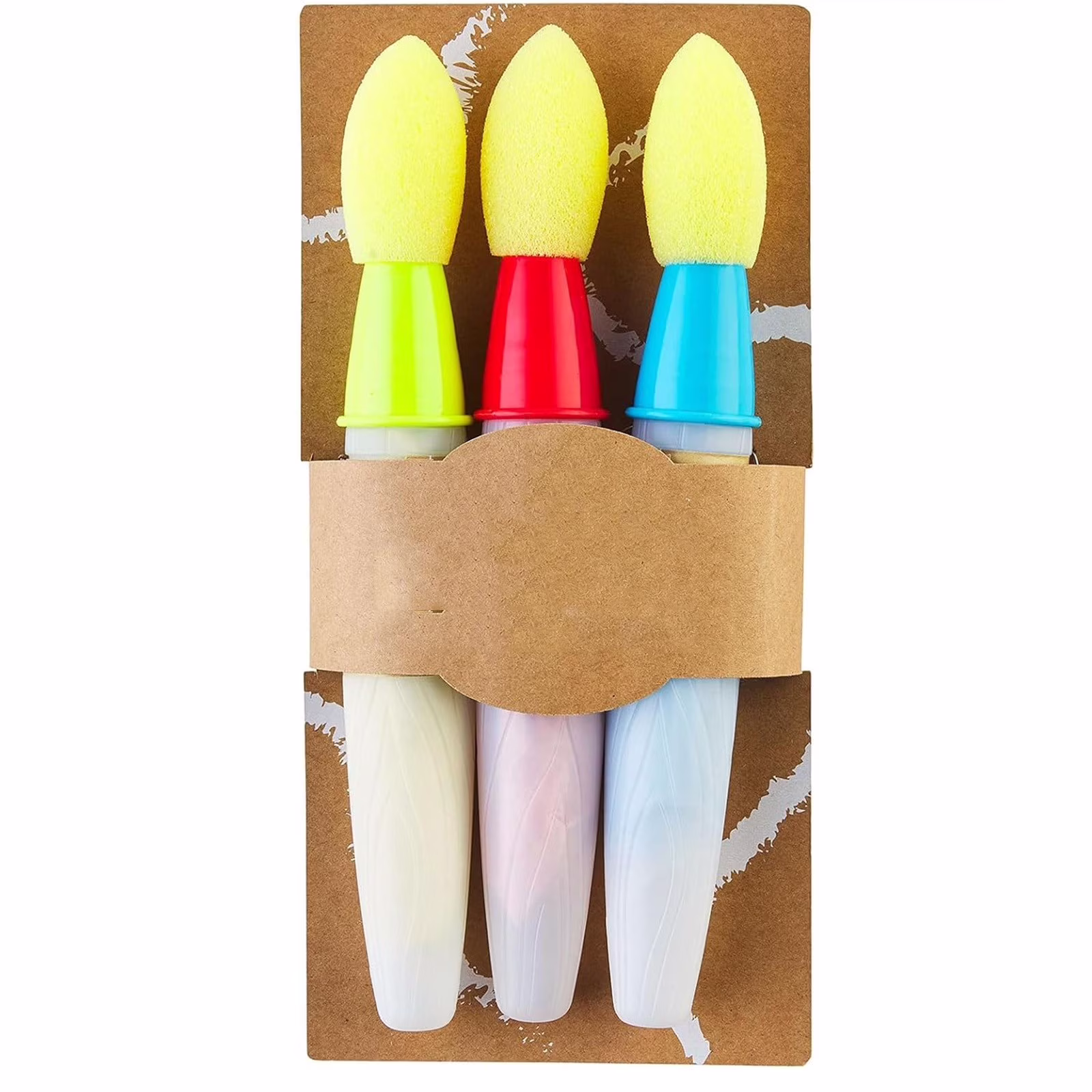 Sidewalk Chalk Paint Brush Red/Green/Blue Paint Brush Chalk Set