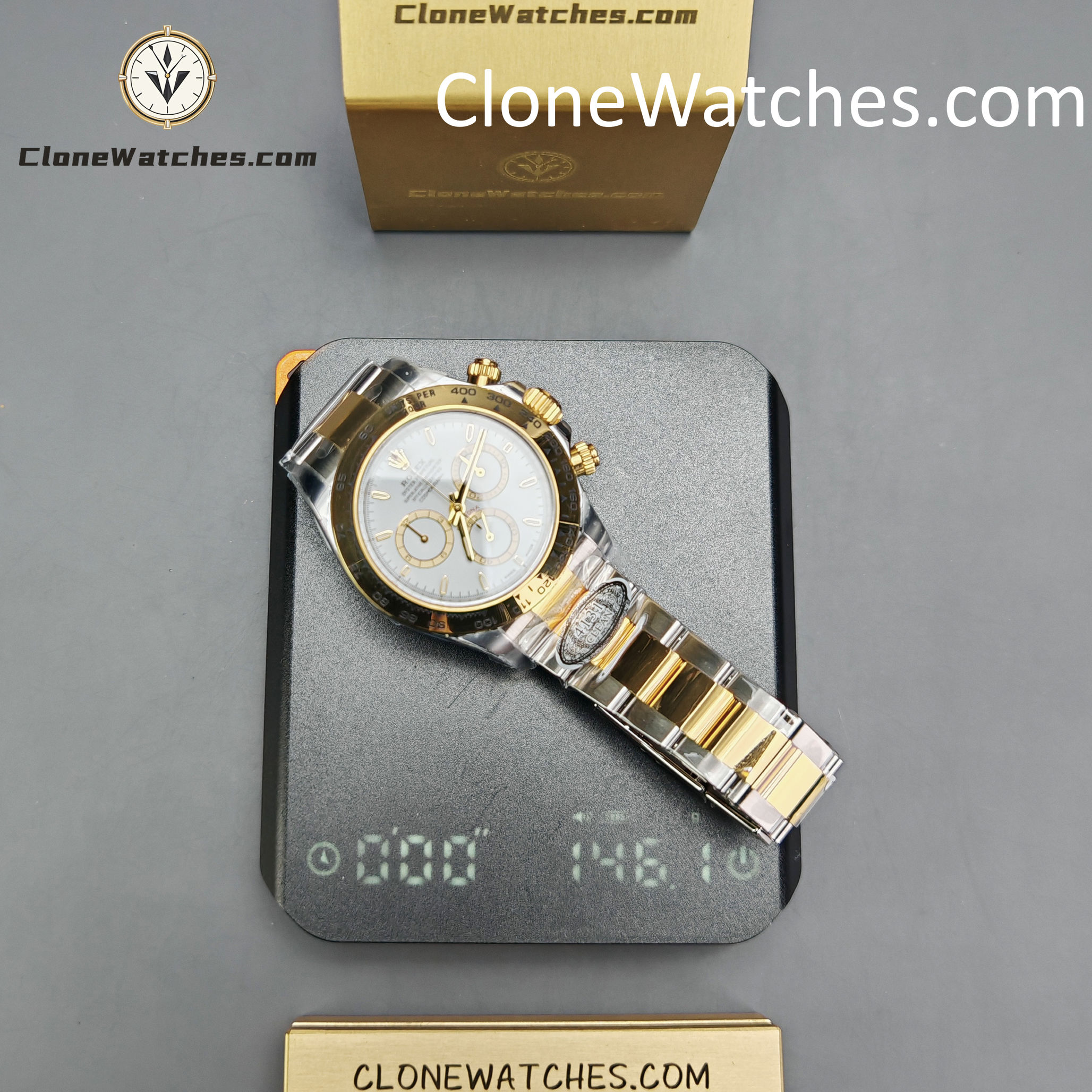 Rolex Super Clone 1:1 Daytona 18k gold m126503-0001 White Dial 4131 movement