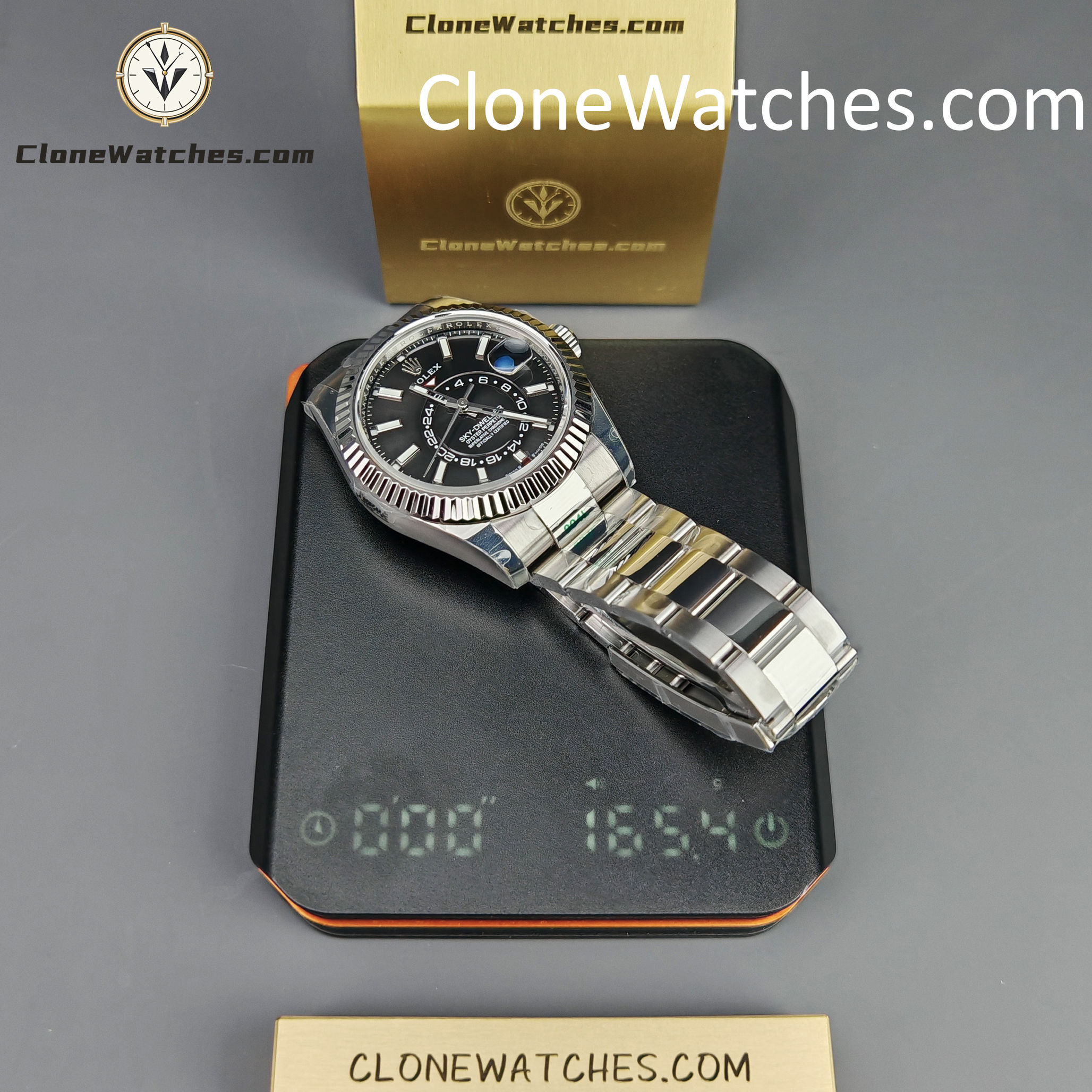Rolex Super Clone Watches 1:1 Sky Dweller Black Dial Oyster m336934-0007 9002 Movement