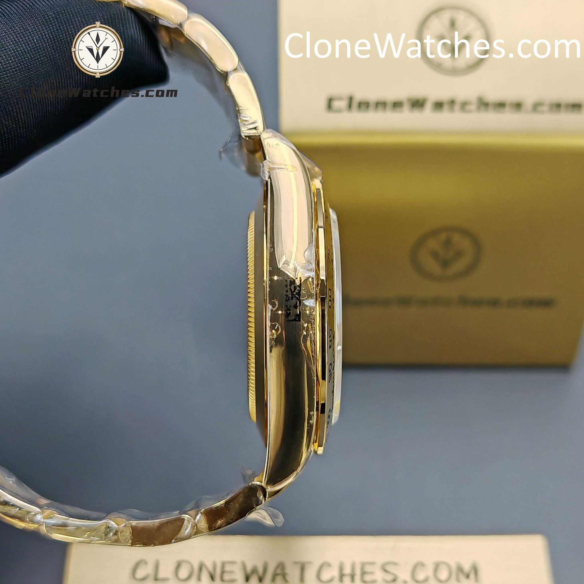 Rolex Super Clone Watches 1:1 Daytona 18K Gold Dial M116508-0014 4130 Movement