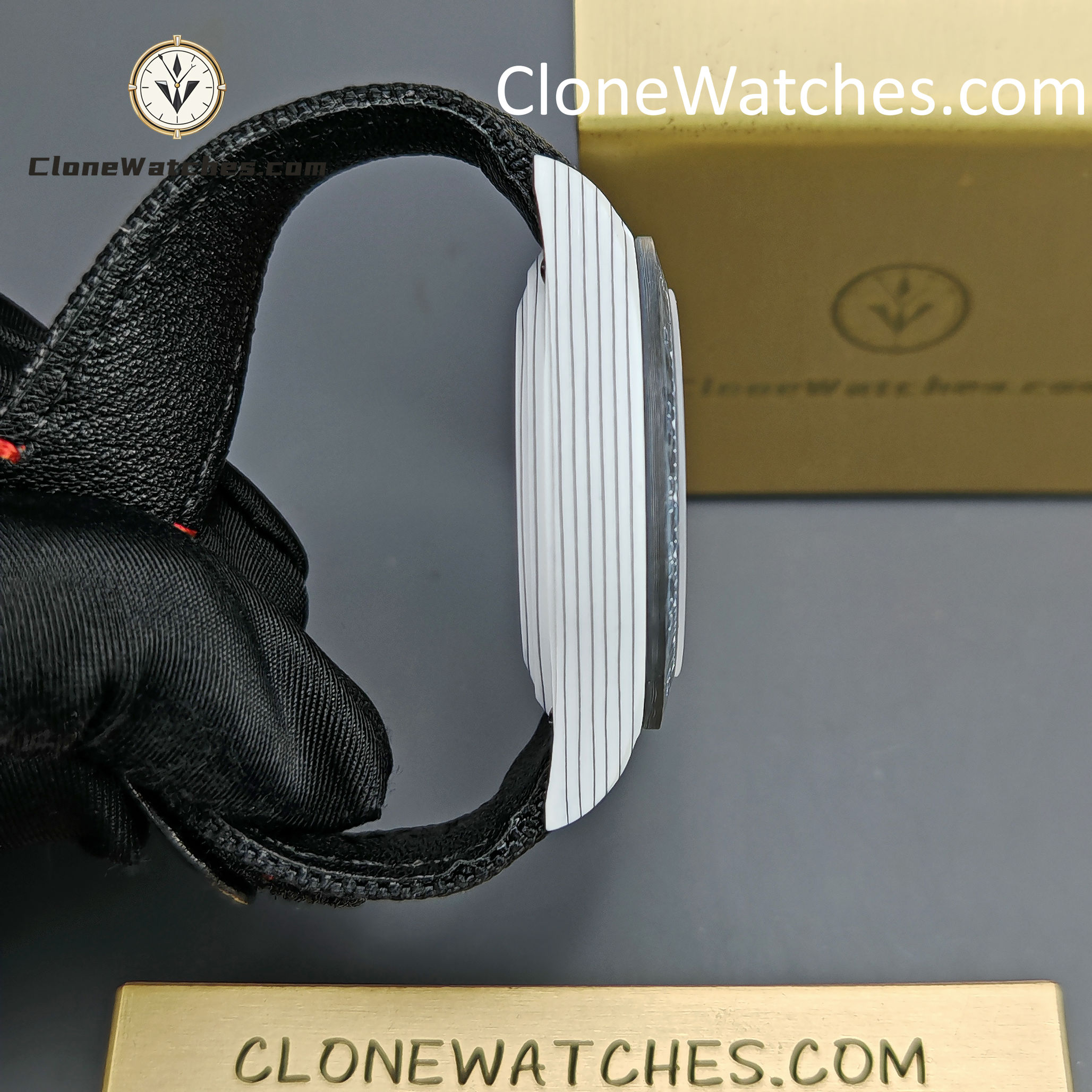 Modified Super Clone Watches 1:1 DIW Rolex Daytona 4130 Movement Black Strap