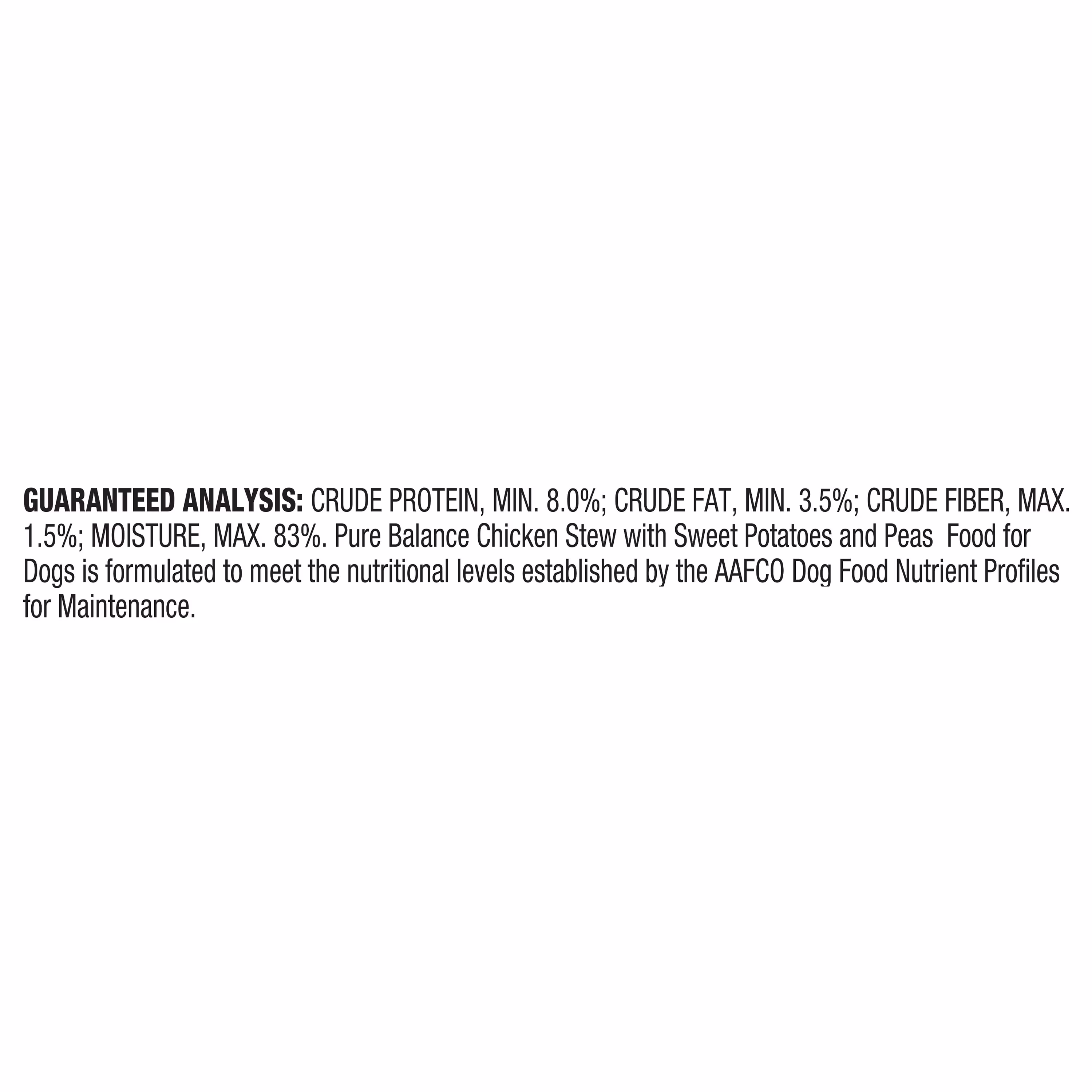 Pure Balance Chicken Stew with Sweet Potatoes & Peas Grain-Free Wet Dog Food, 3.5 oz Tray