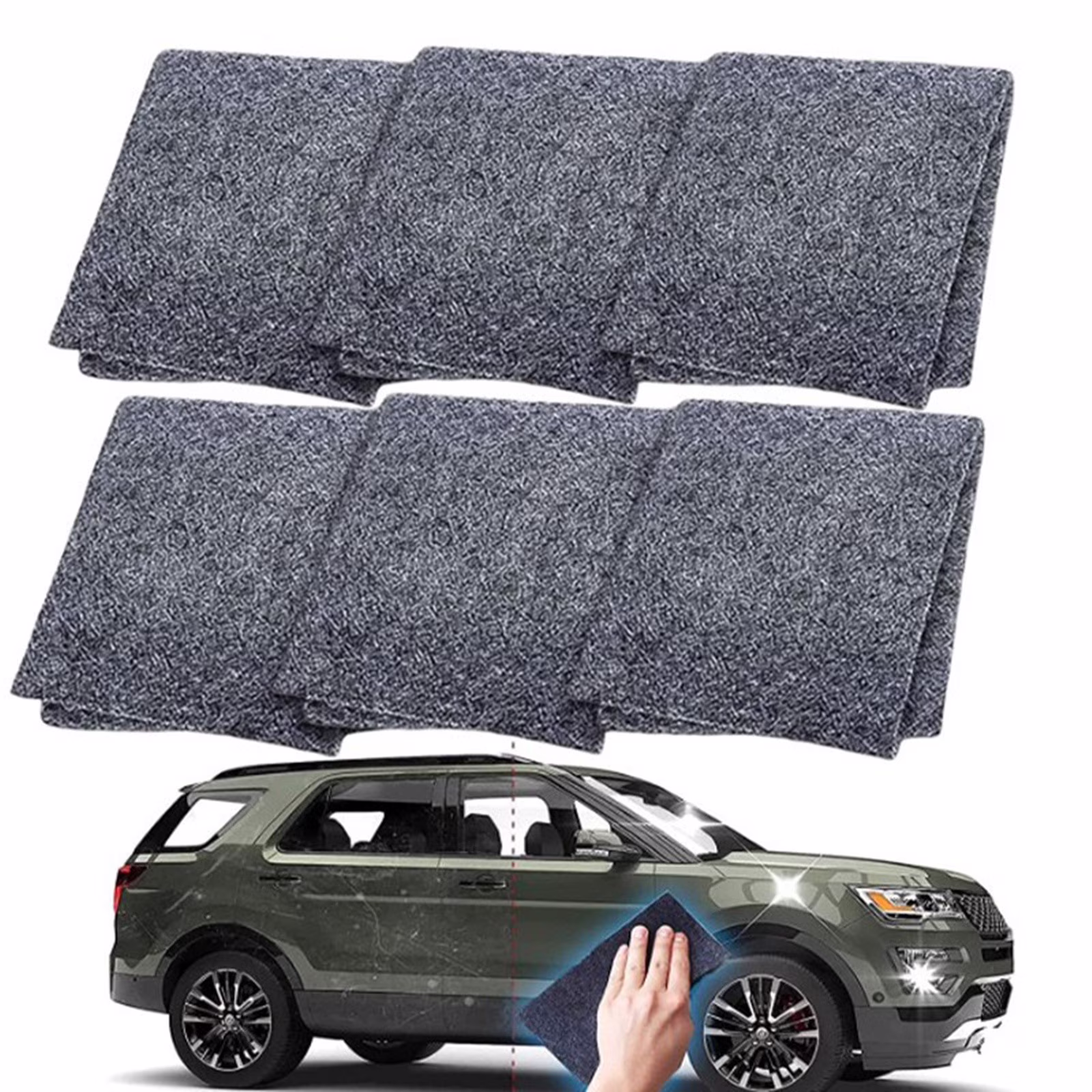 12 Pcs Nano Sparkle Cloth for Car Scratches, Nano Magic Cloth,Nano Sparkle Cloth Scratch Remover Easily Repair Scratches Paint Residues Water Spots Remover, Nanosparklecloth Scratch Remover Erase