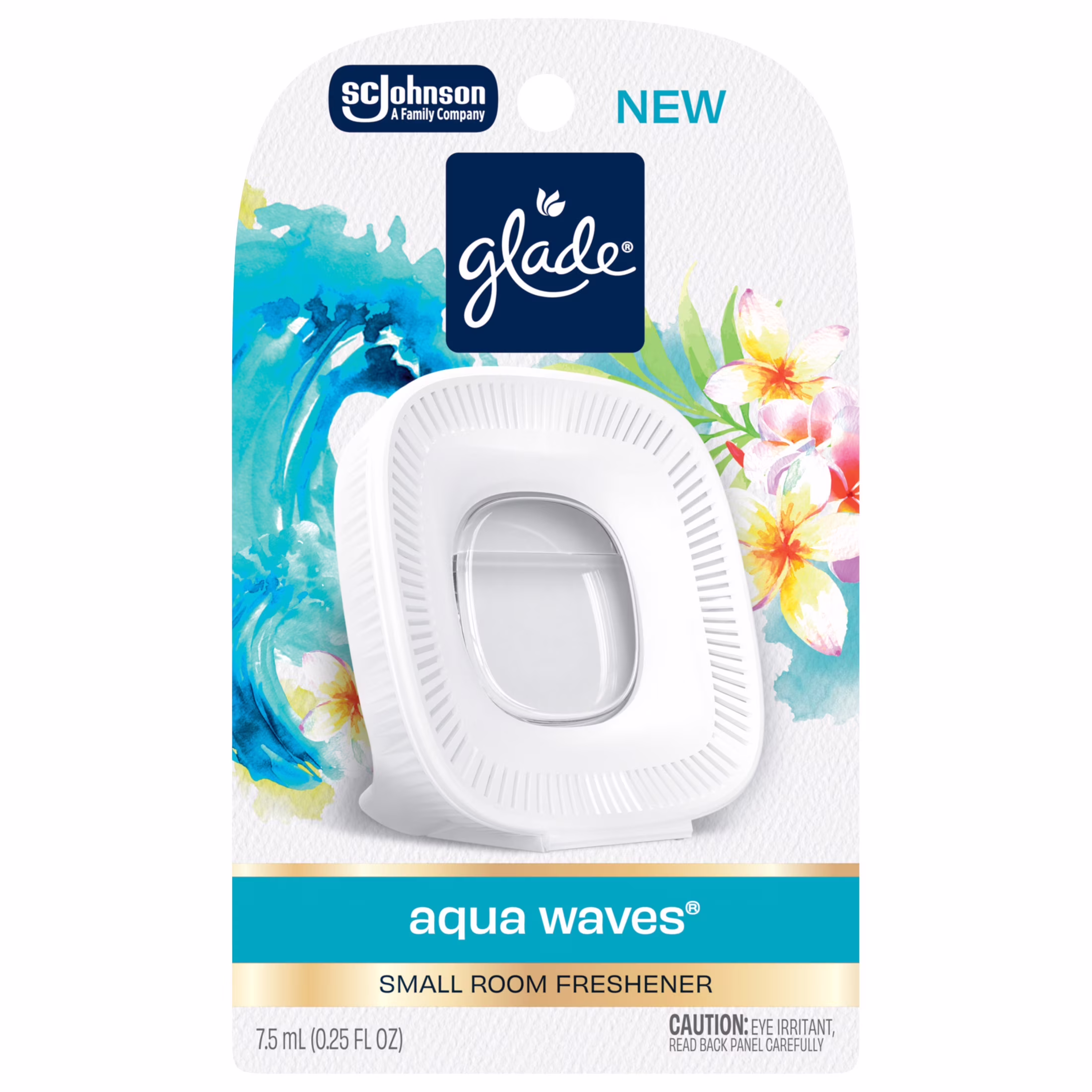 Glade® Small Room Freshener Starter Kit, Aqua Waves, 1 Device + 1 Refill, 0.25 fl oz