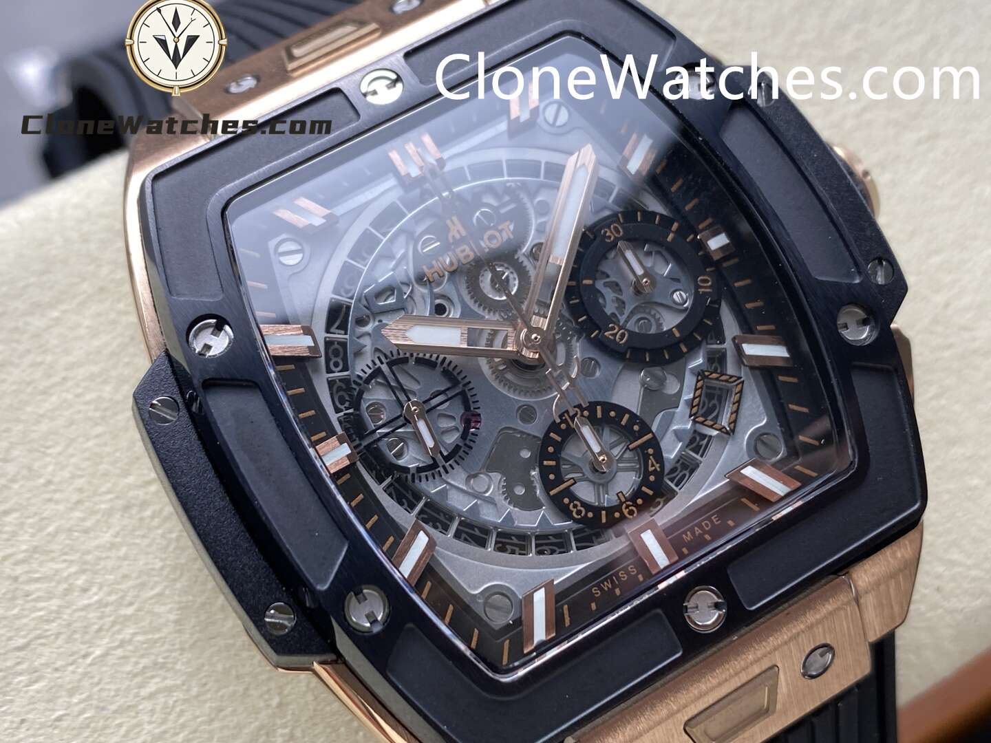 Hublot Super Clone Watches 1:1 Spirit of Big Bang King Gold Ceramic 42MM 642.OM.0180.RX