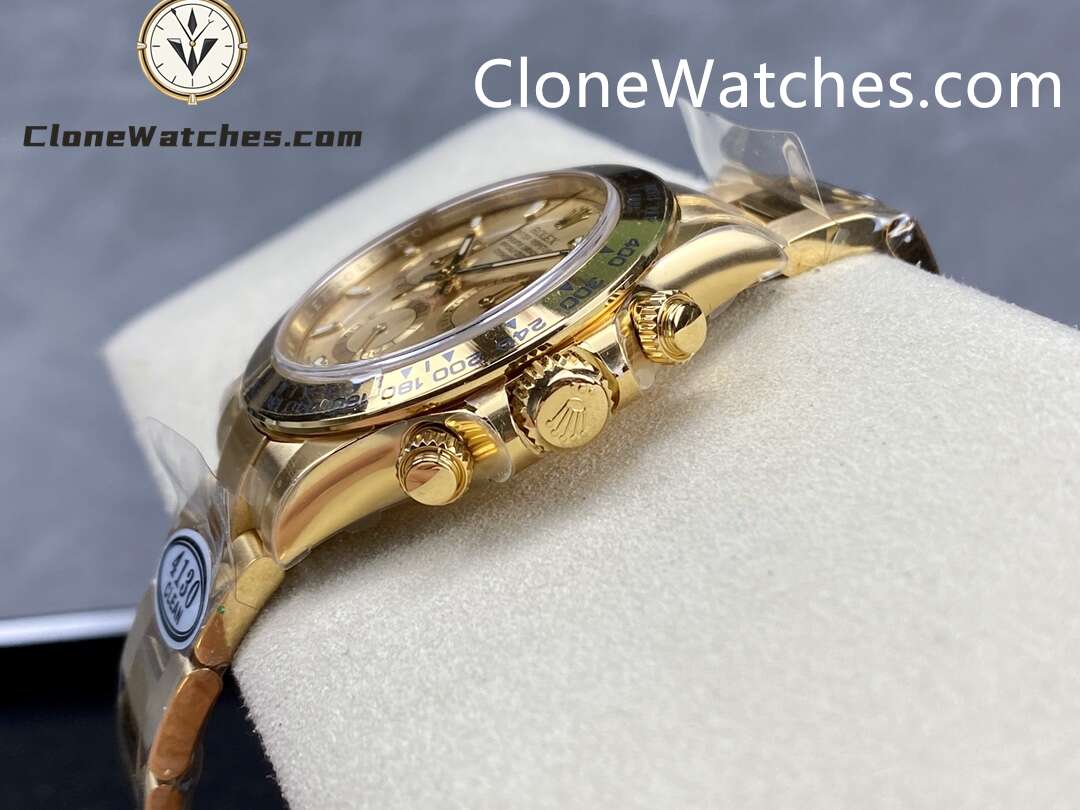 Rolex Super Clone Watches 1:1 Daytona Gold Dial M116528 – 0045 4130 Movement