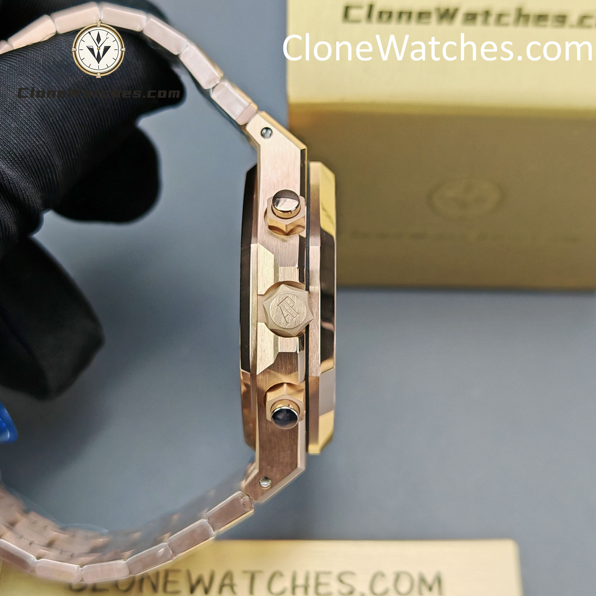 Audemars Piguet Super Clone Watches 1:1 Royal Oak Rose Gold 26240 White Dial