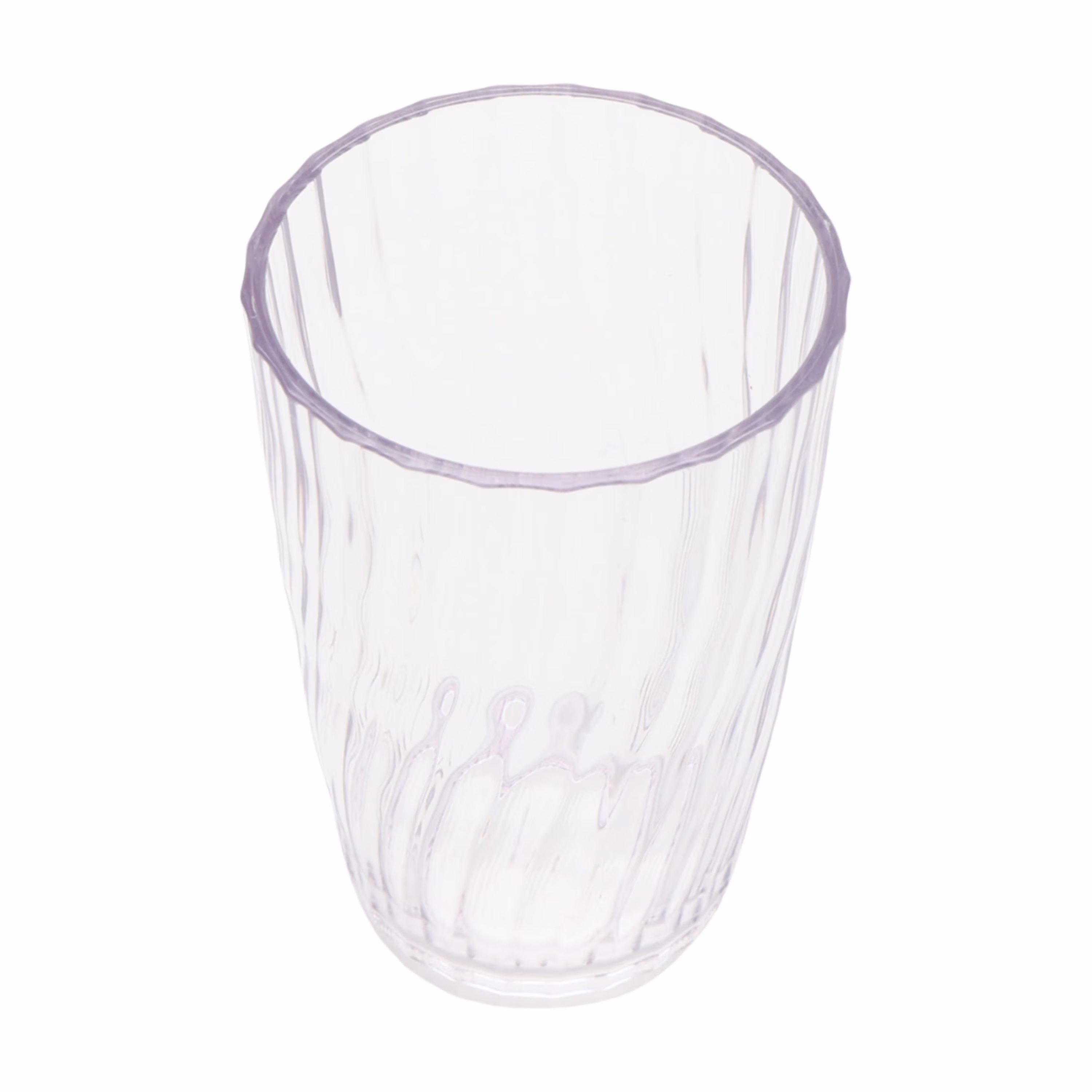 (6 pack) Mainstays 20 oz Acrylic Tall Tumbler, Embossed Swirl, Clear