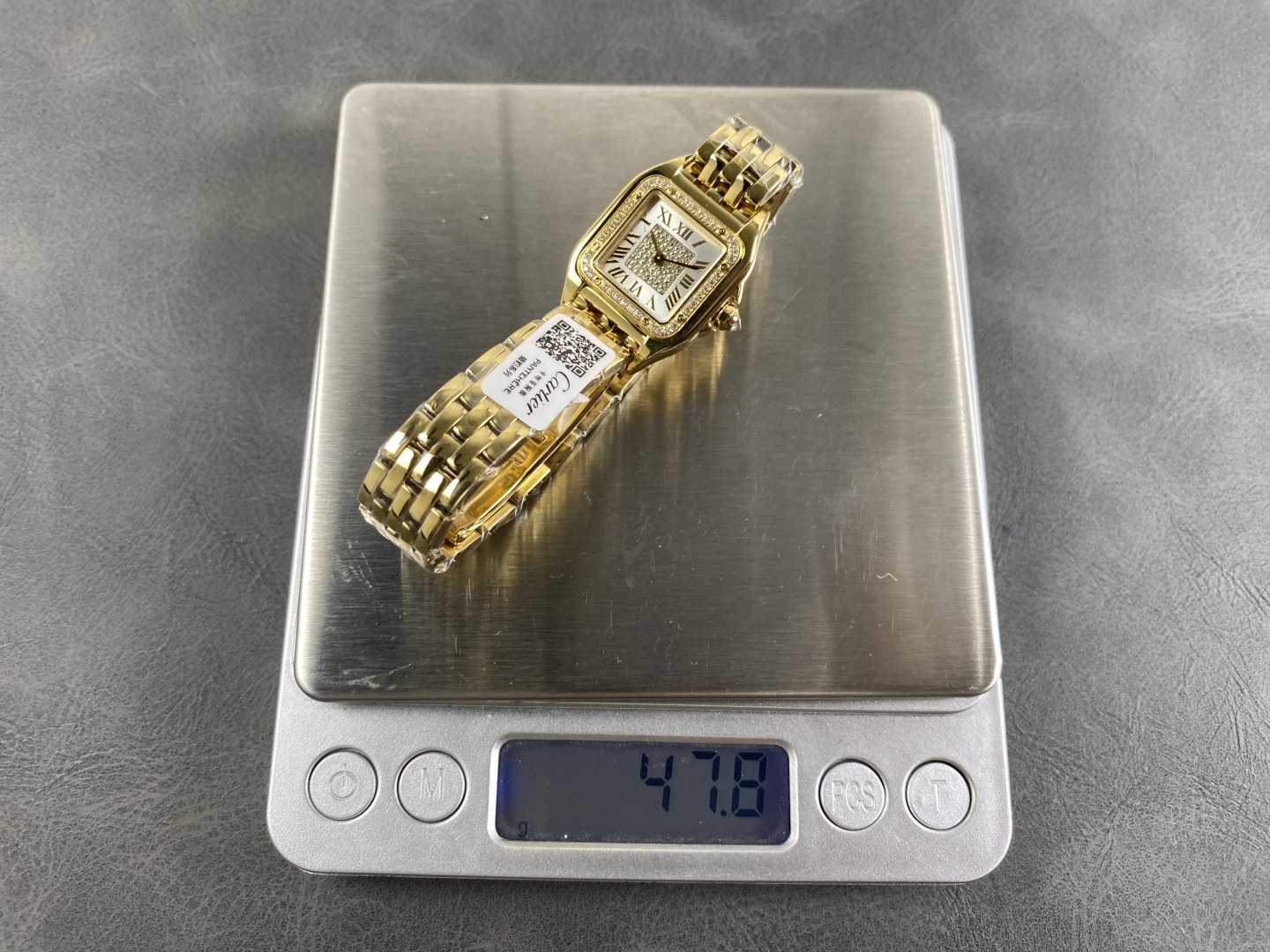Cartier Super Clone Watches 1:1 PANTHÈRE DE CARTIER Silver-gray with diamond accents Dial 22mm x30mm WJPN0094