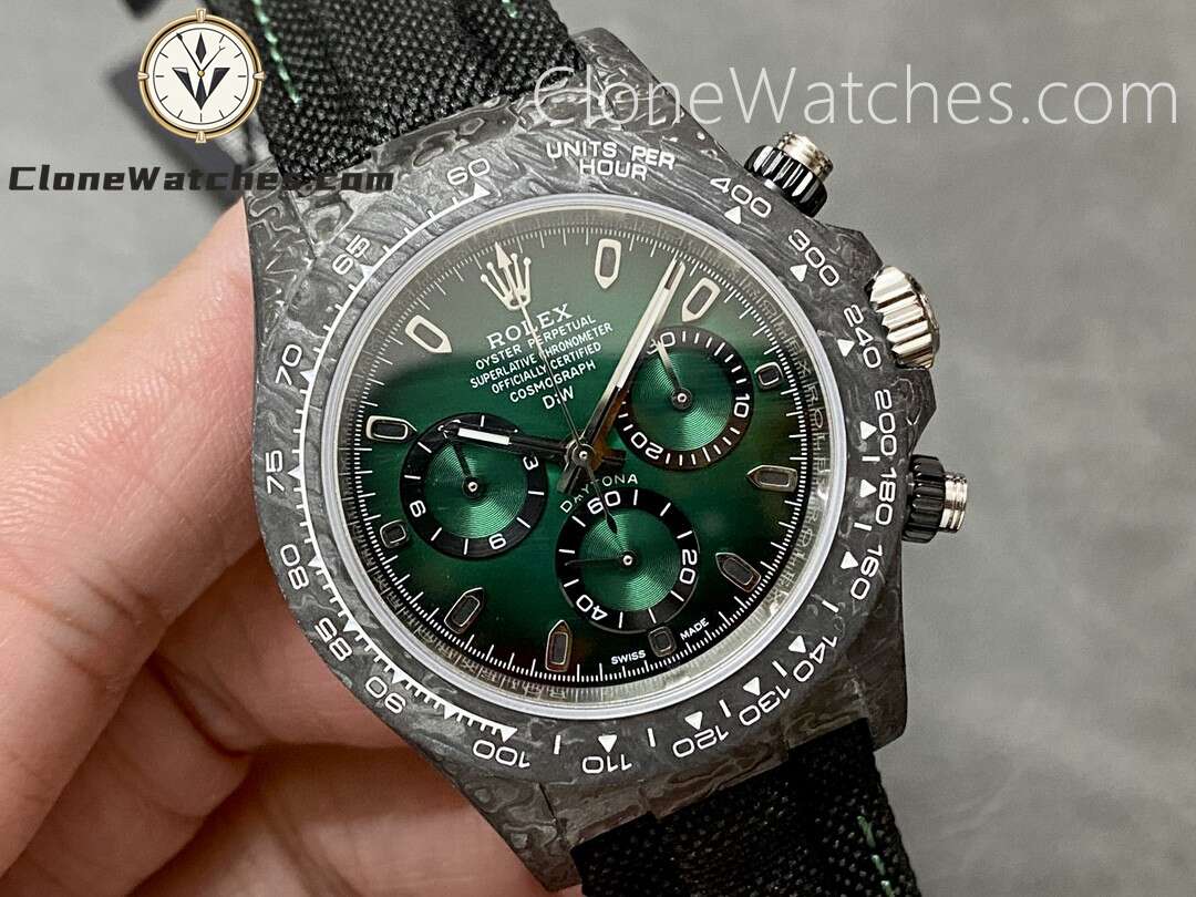 Modified Super Clone Watches 1:1 DiW Rolex Daytona GRADIENT GREEN SILVER